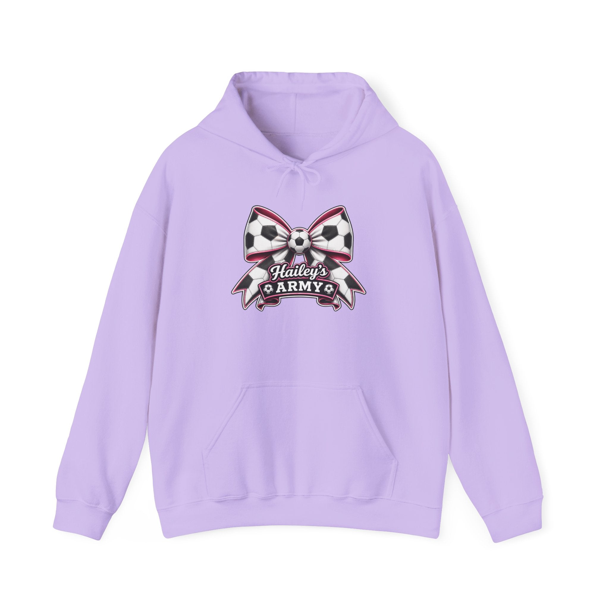 Hailey's Army Soccer Bow Hoodie