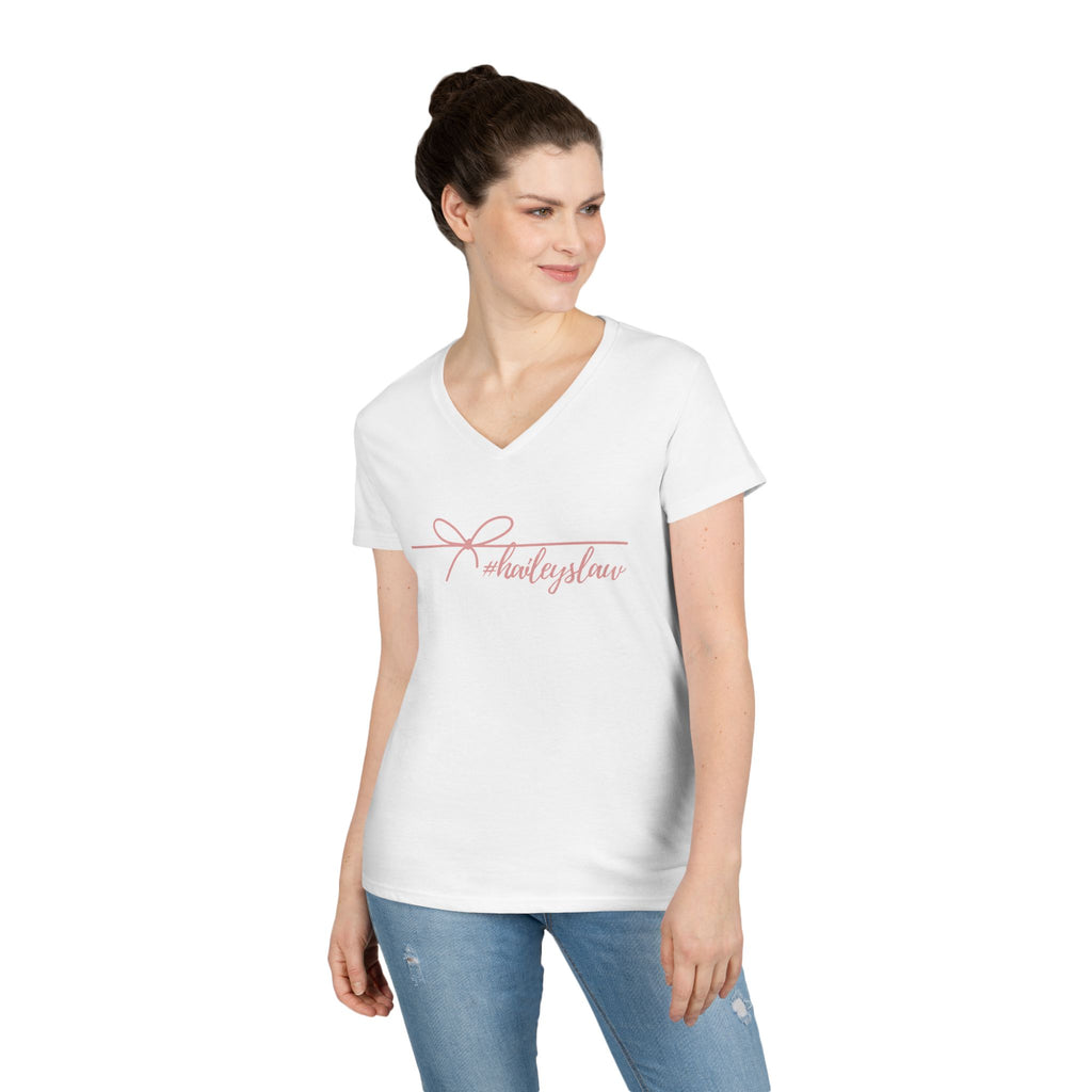 Hailey's Law Signature Script V-Neck Tee