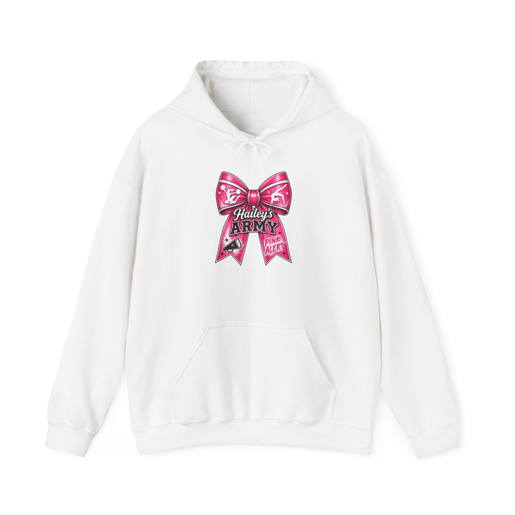 Hailey's Army Cheer/Gymnastics Bow Hoodie