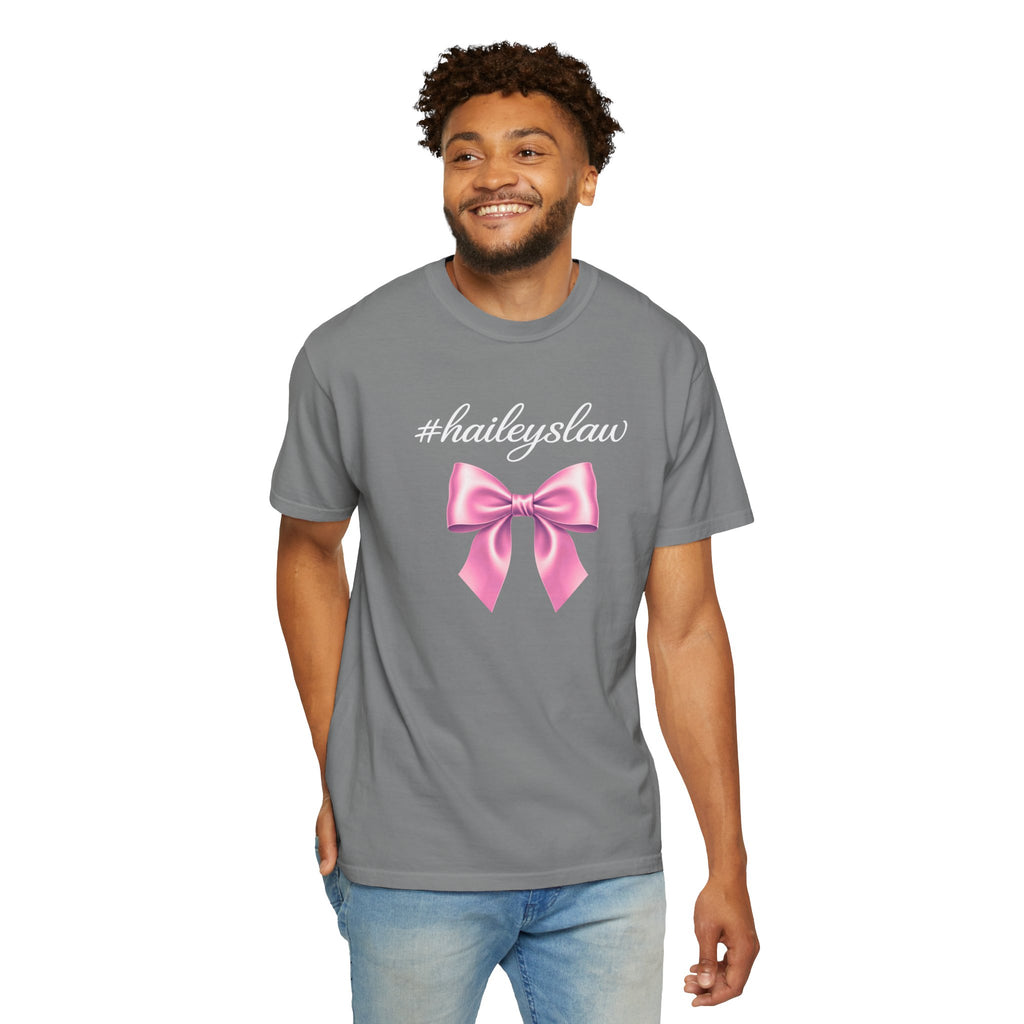 Hailey's Law Pink Bow Tee