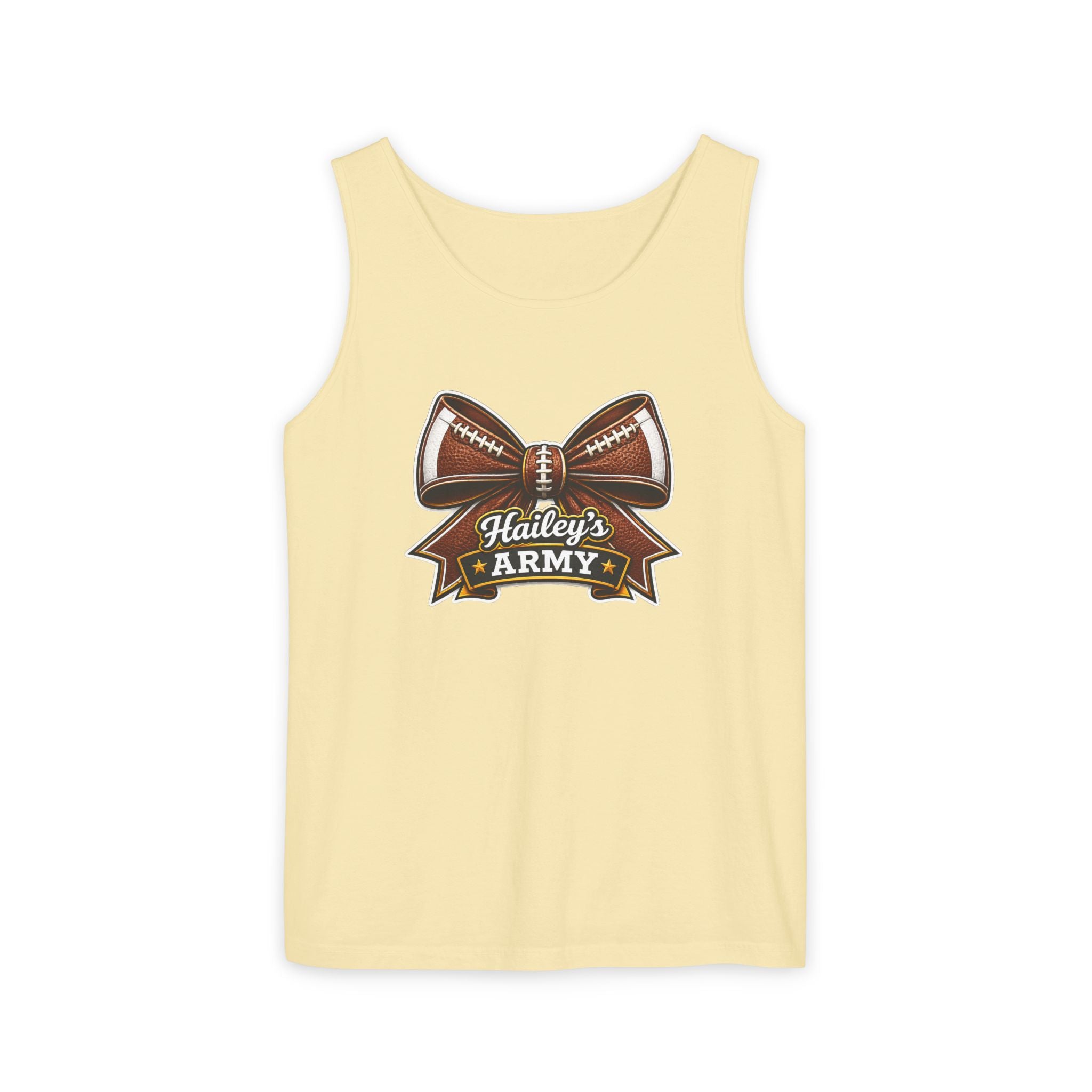 Hailey's Army Football Bow Tank Top