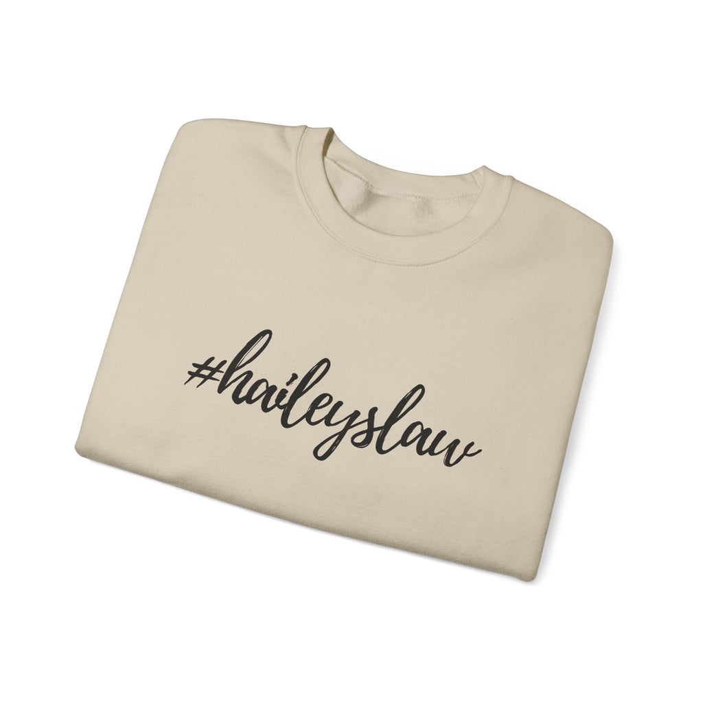 #haileyslaw Hashtag Crewneck Sweatshirt