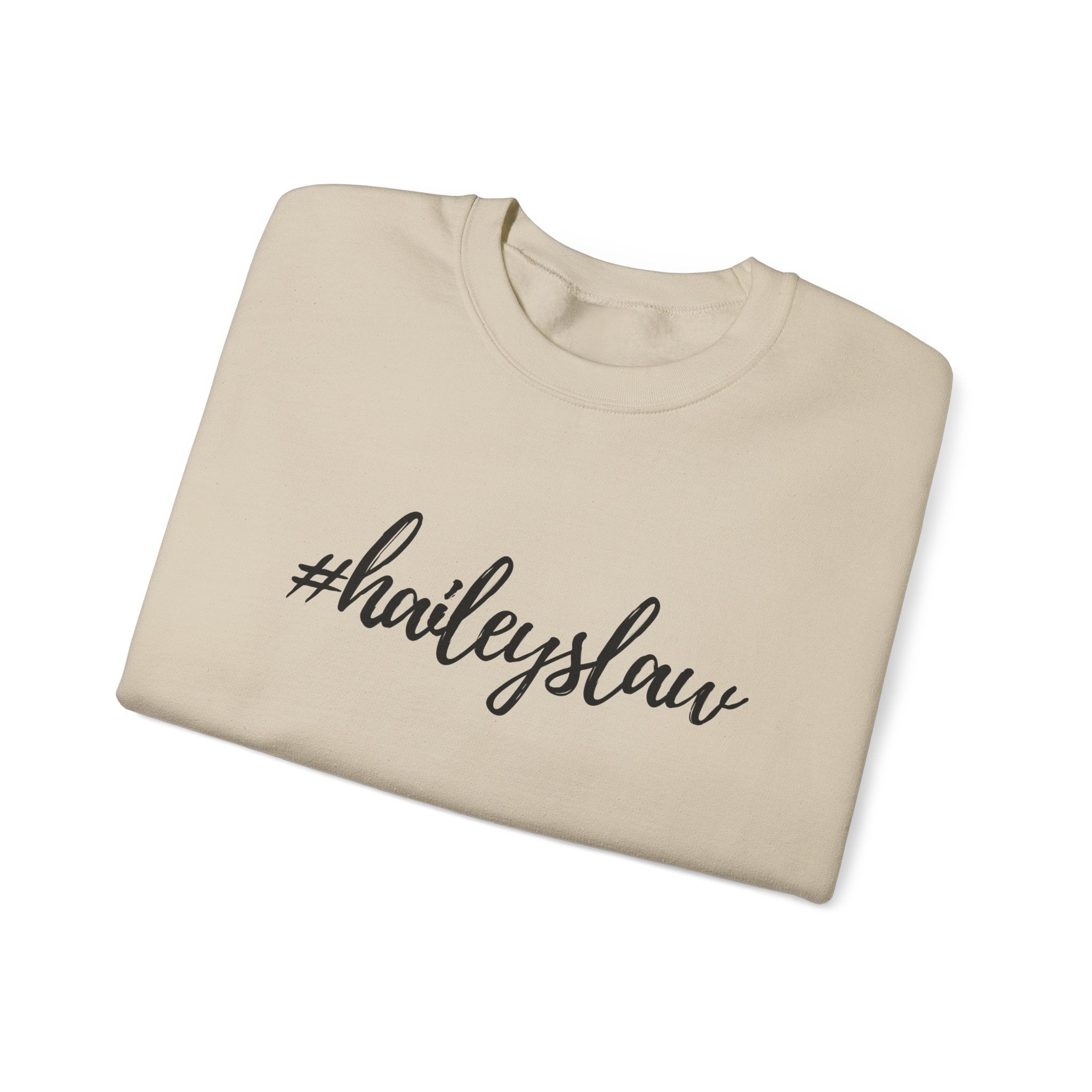 #haileyslaw Hashtag Crewneck Sweatshirt