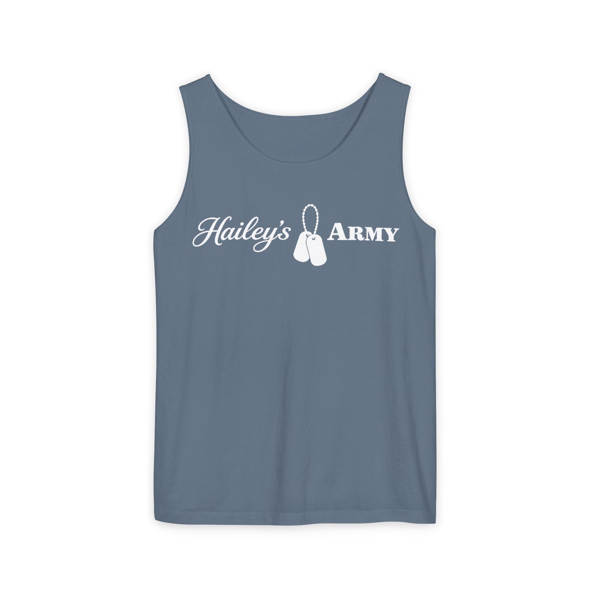 Hailey's Army Dog Tag Tank Top
