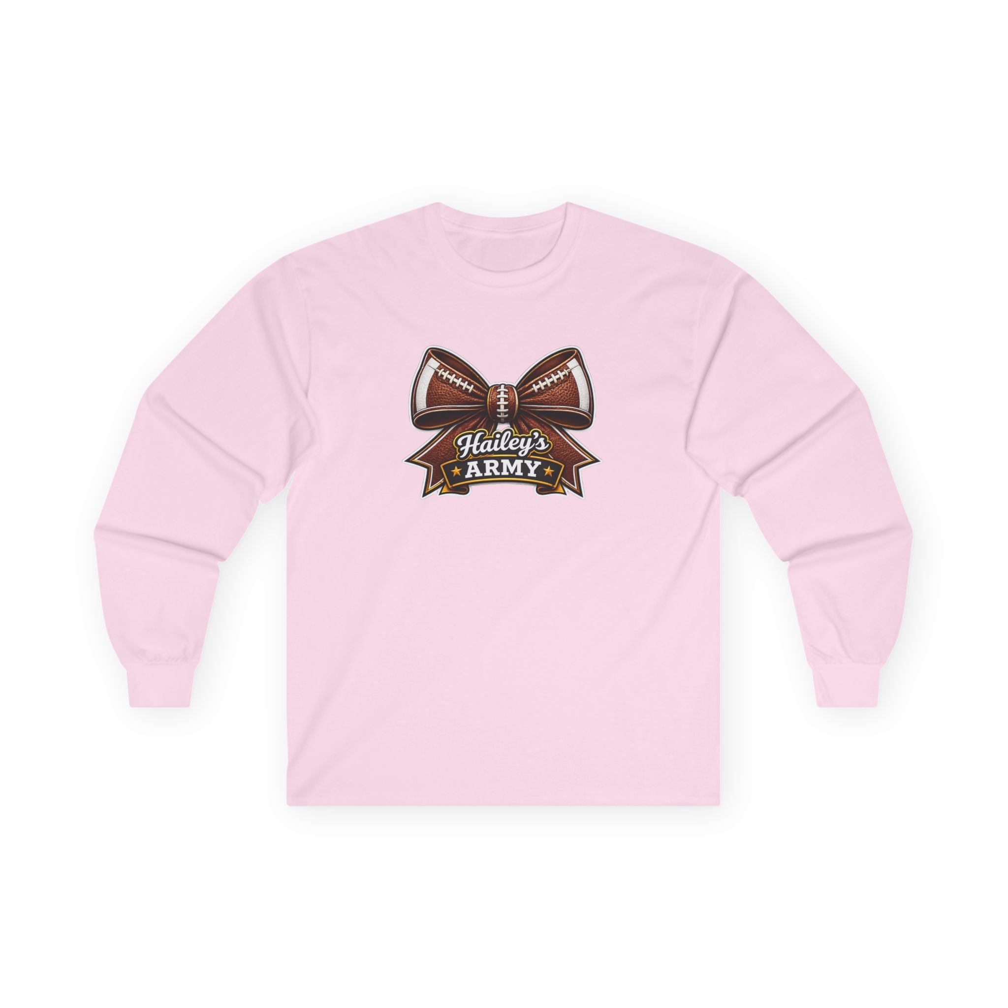 Hailey's Army Football Bow Long Sleeve Tee