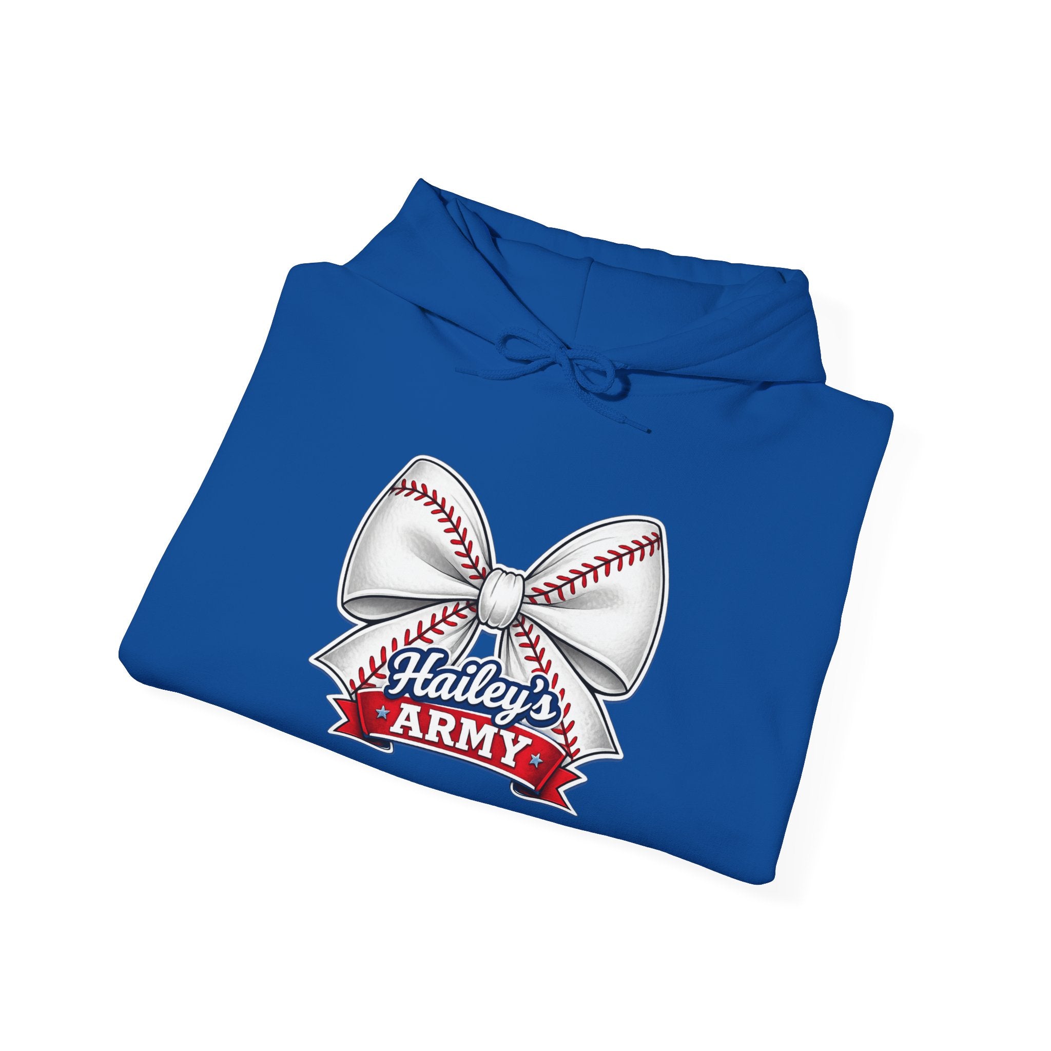 Hailey's Army Baseball Bow Hoodie