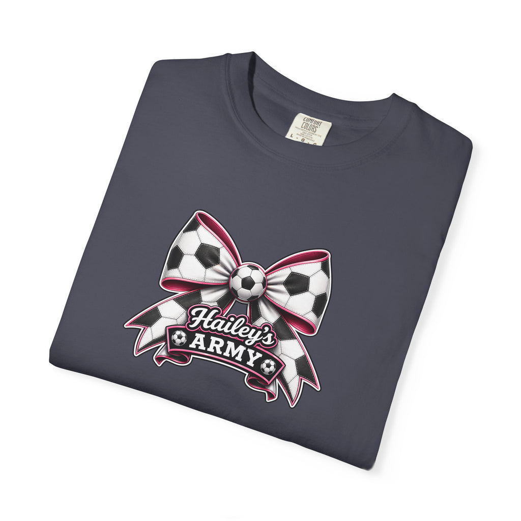 Hailey's Army Soccer Bow Tee