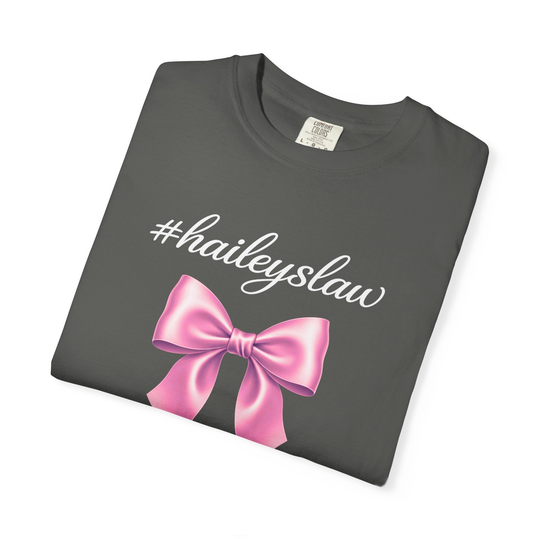 Hailey's Law Pink Bow Tee