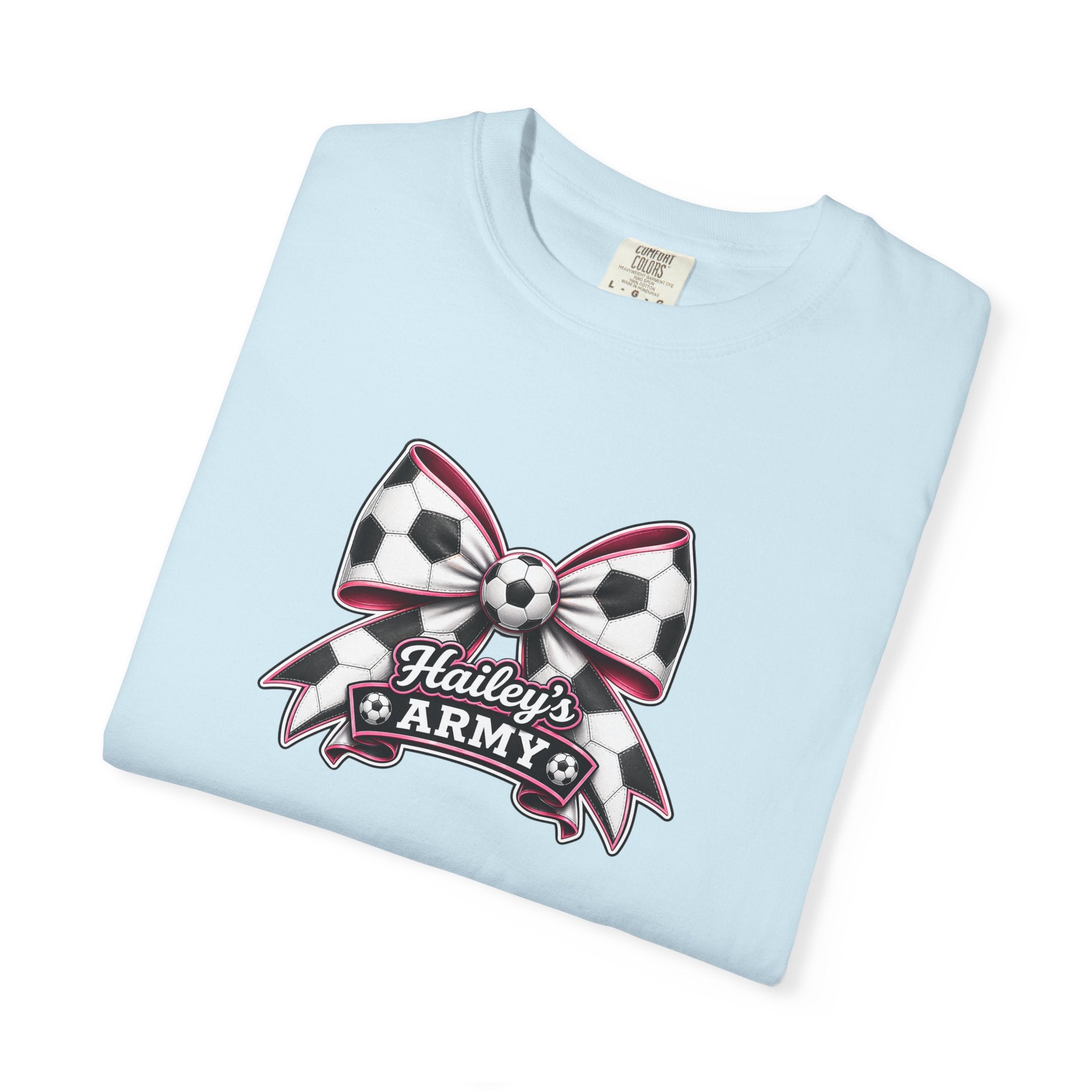 Hailey's Army Soccer Bow Tee