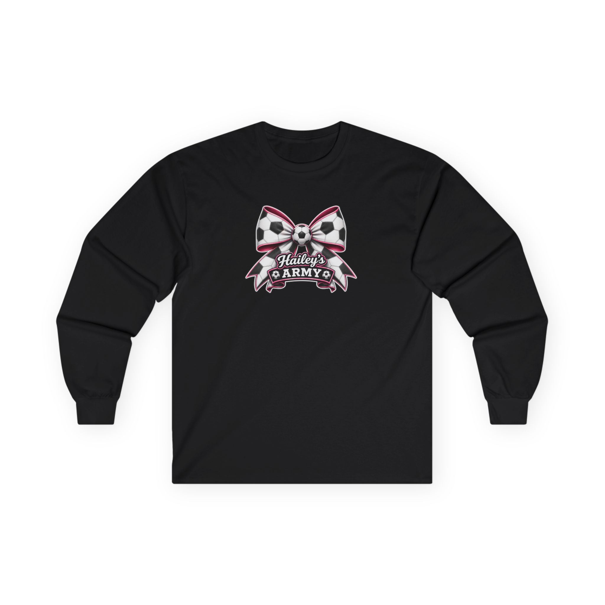 Hailey's Army Soccer Bow Long Sleeve Tee