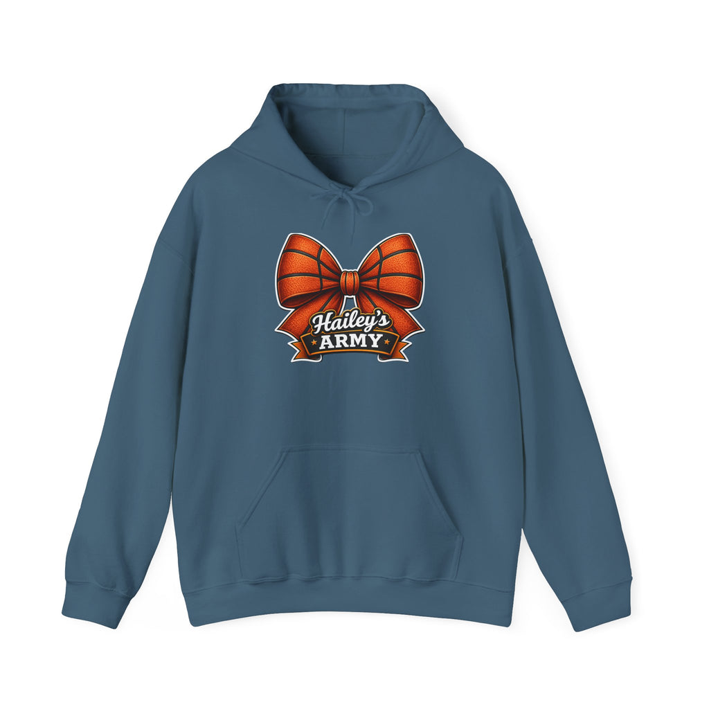 Hailey's Army Basketball Bow Hoodie