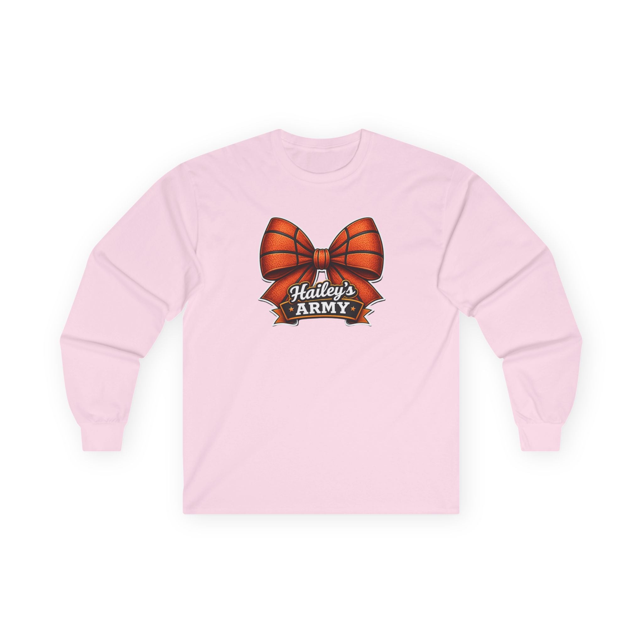 Hailey's Army Basketball Bow Long Sleeve Tee