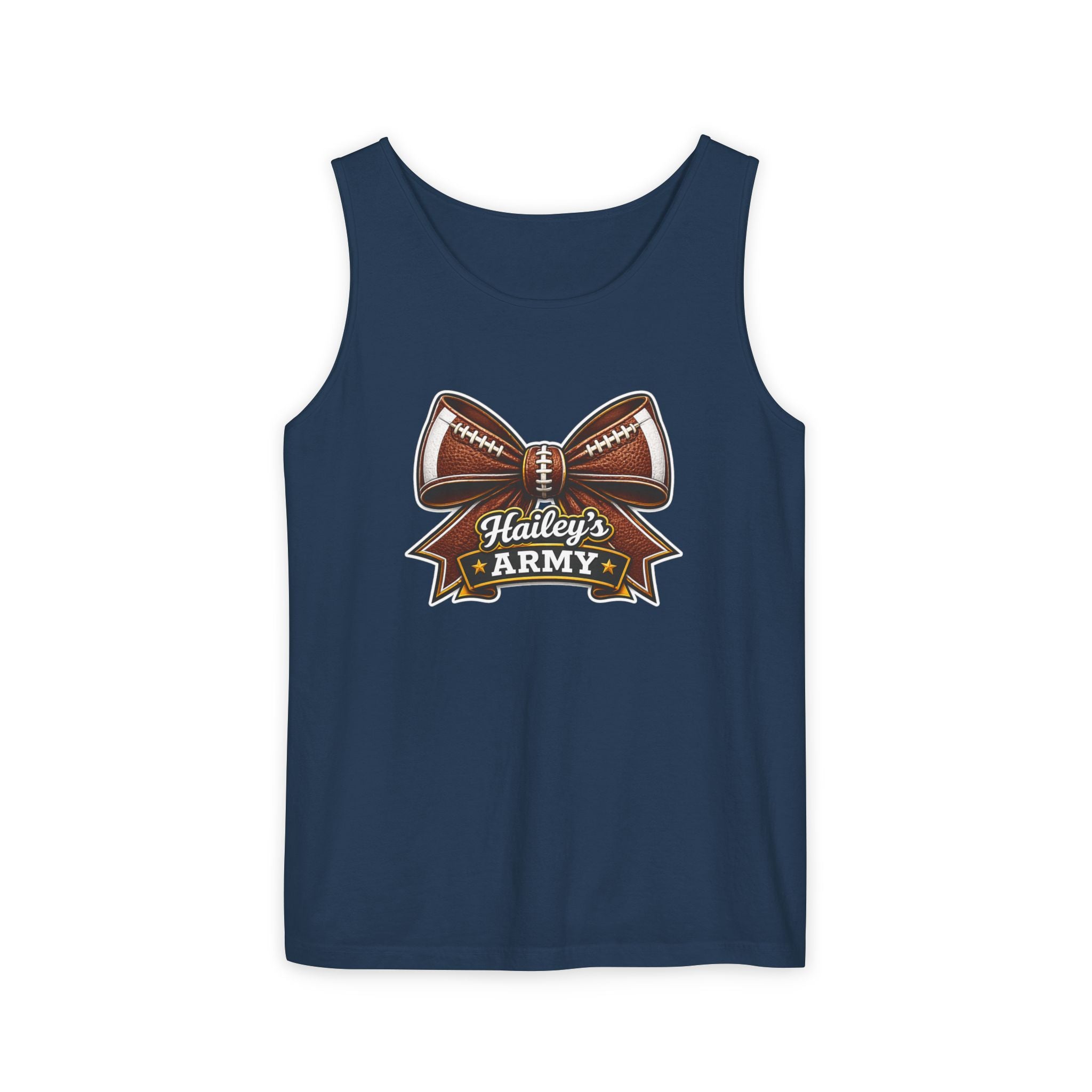 Hailey's Army Football Bow Tank Top