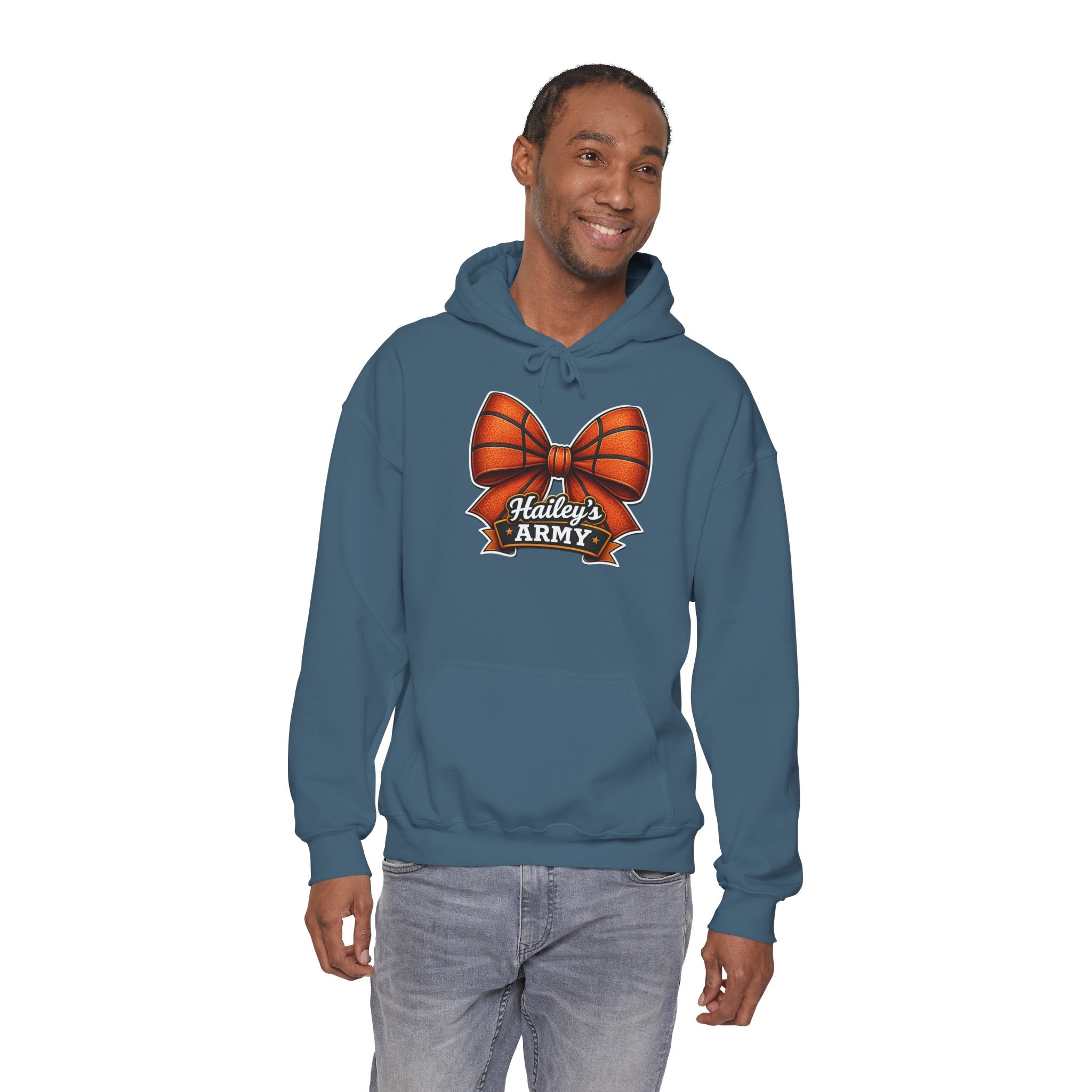 Hailey's Army Basketball Bow Hoodie