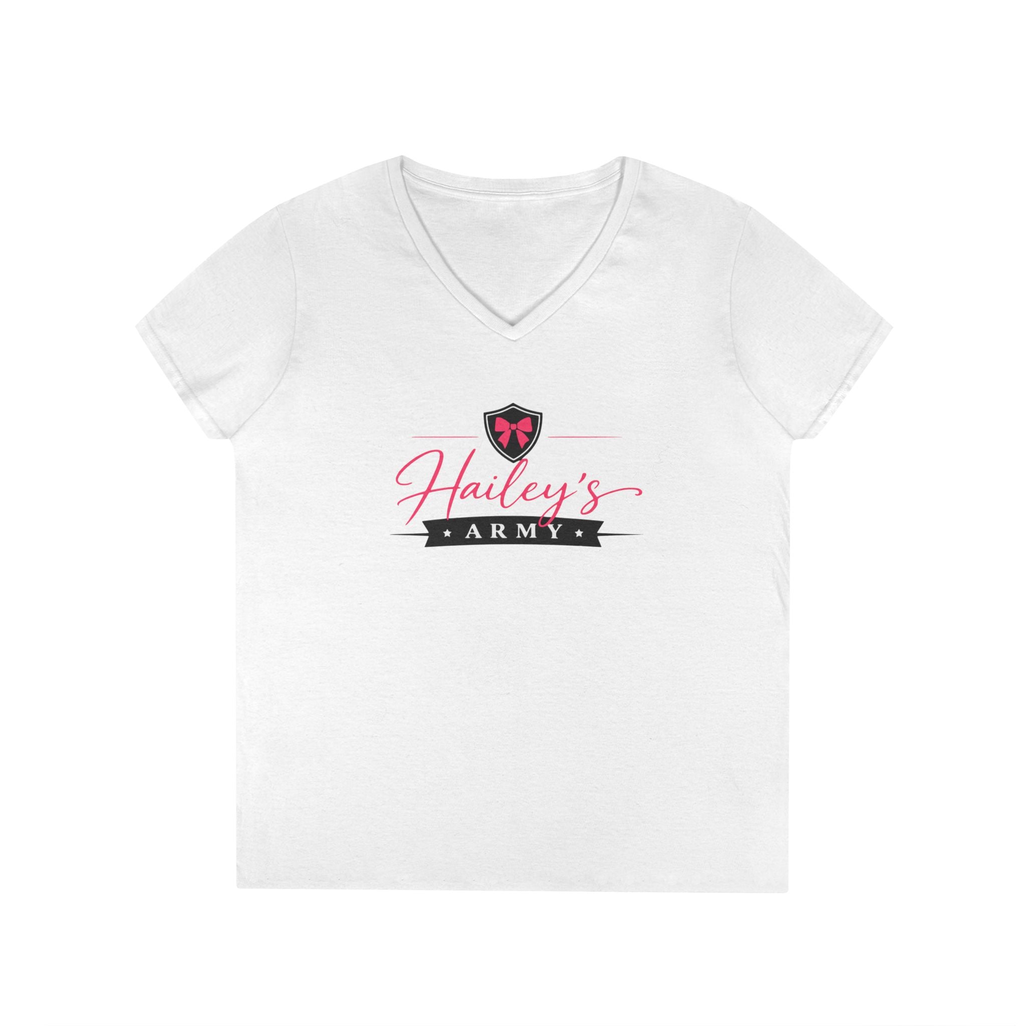 Hailey's Army Logo V-Neck Tee