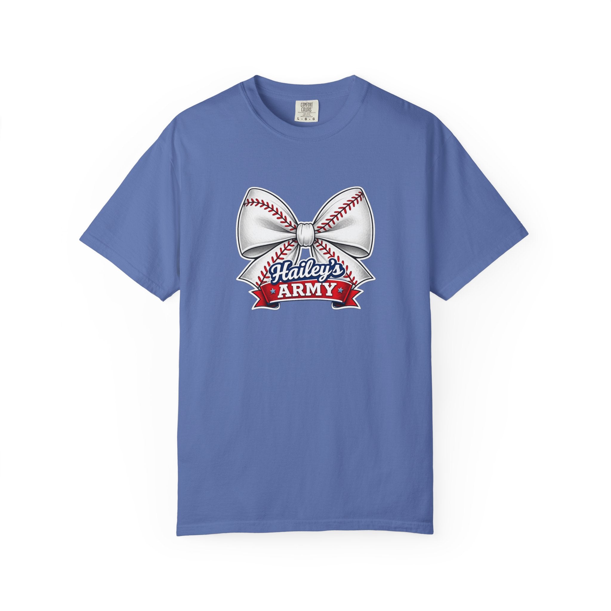 Hailey's Army Baseball Bow Tee