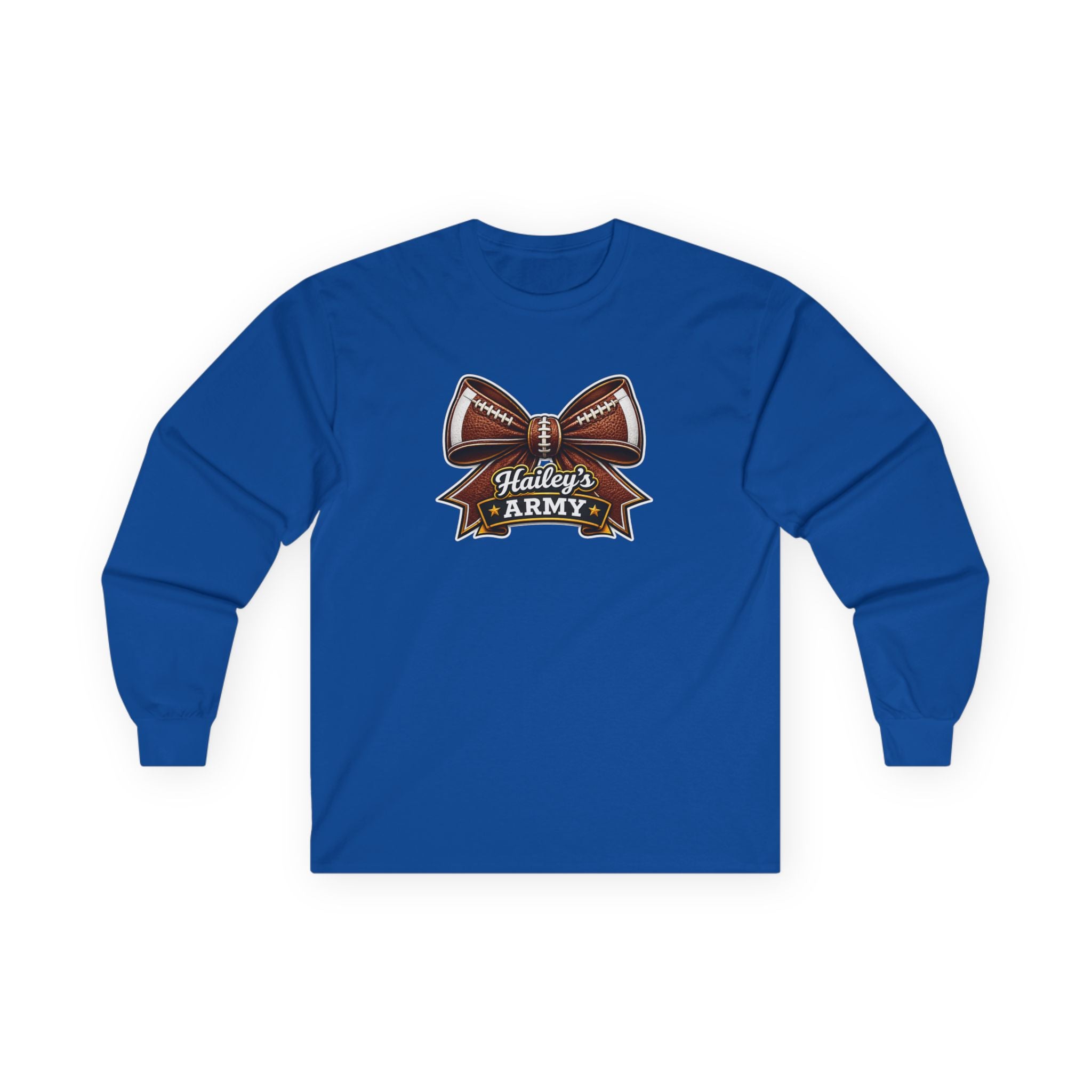 Hailey's Army Football Bow Long Sleeve Tee