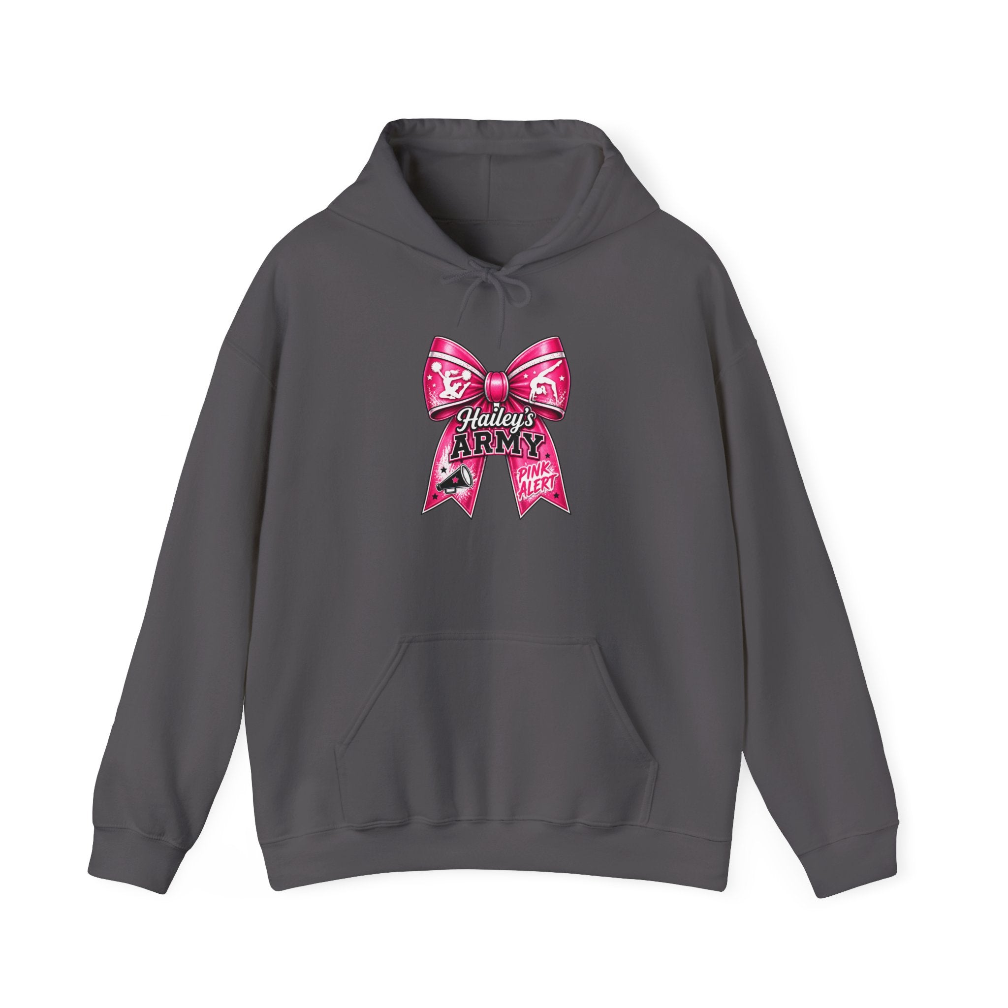 Hailey's Army Cheer/Gymnastics Bow Hoodie