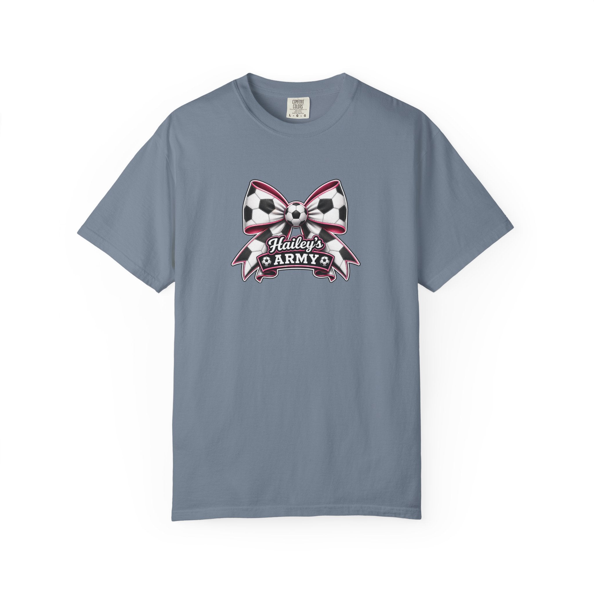 Hailey's Army Soccer Bow Tee