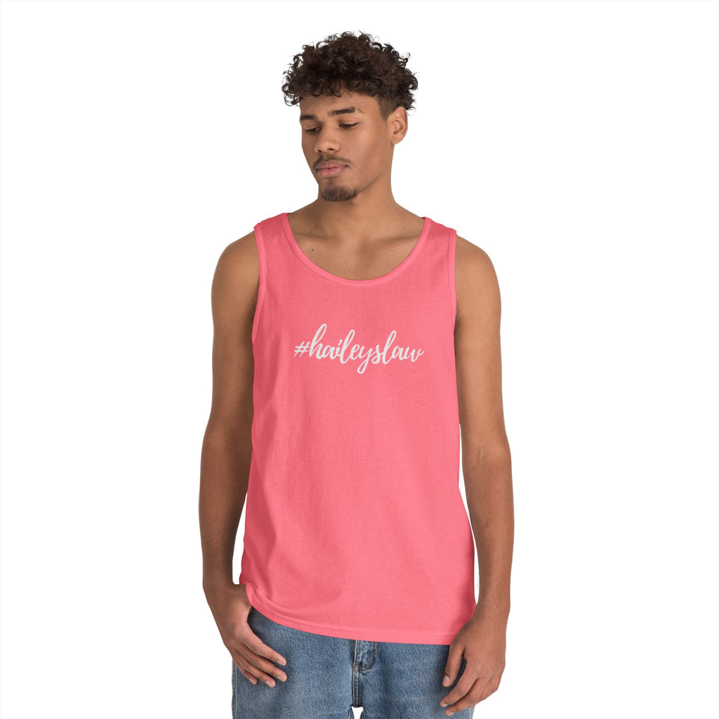 #haileyslaw Hashtag Tank Top