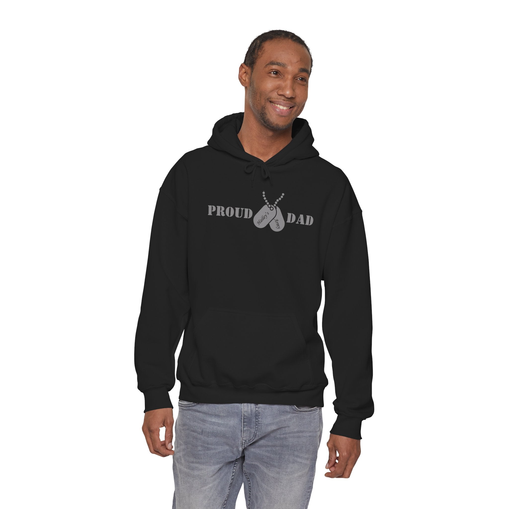Proud Dad Dog Tag Hoodie