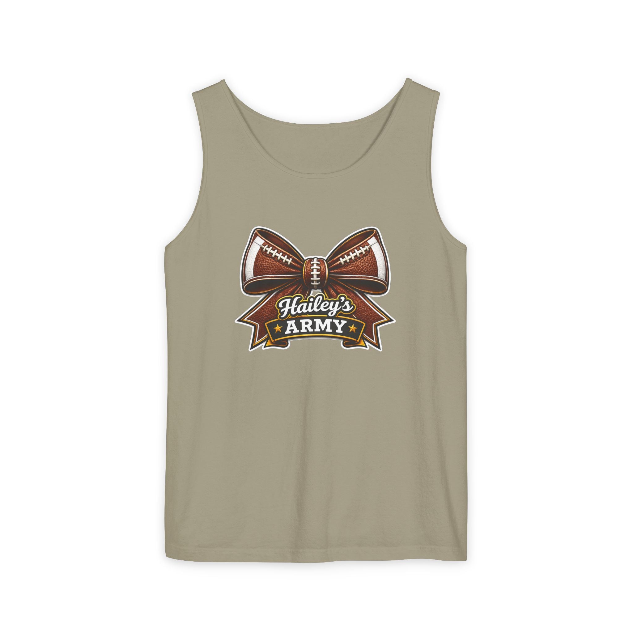 Hailey's Army Football Bow Tank Top