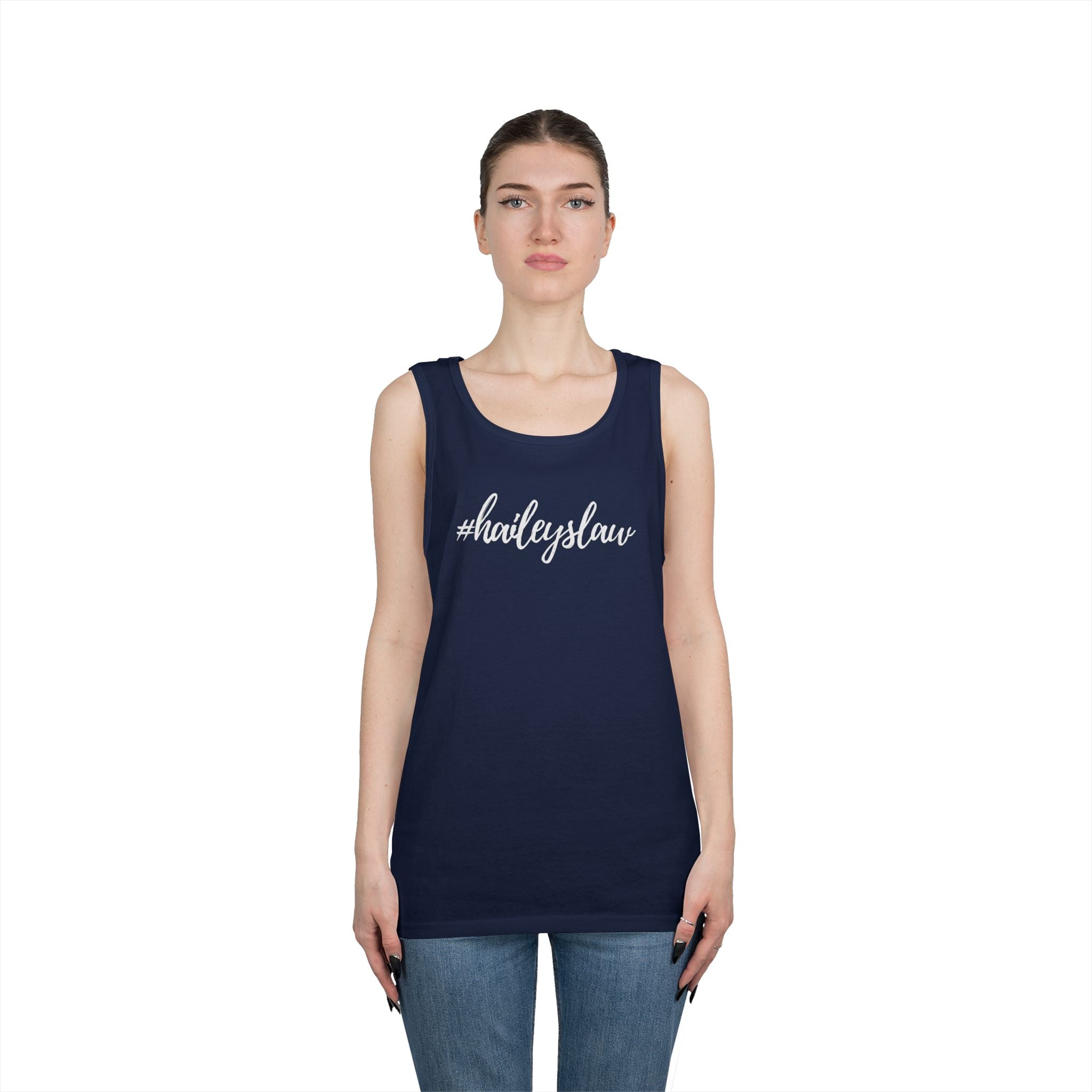 #haileyslaw Hashtag Tank Top