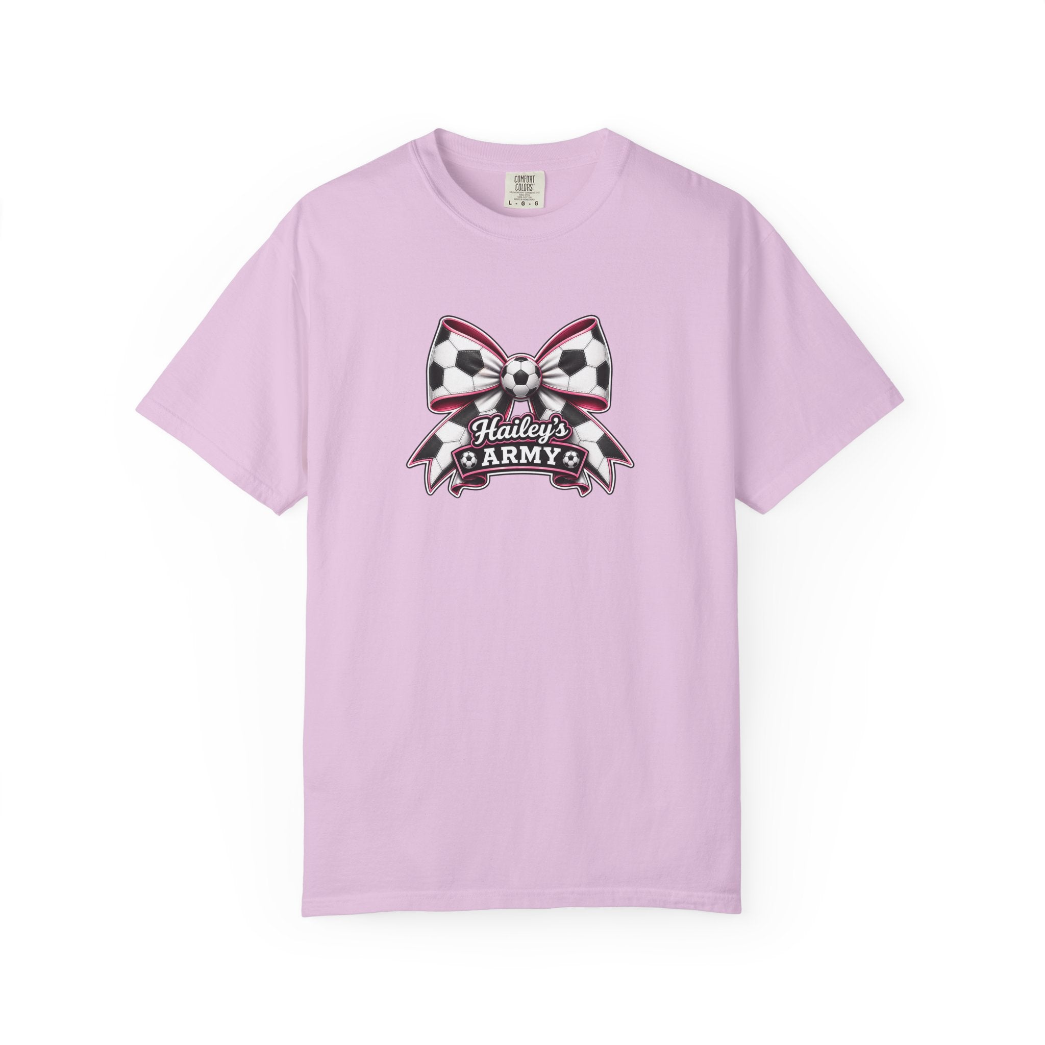 Hailey's Army Soccer Bow Tee