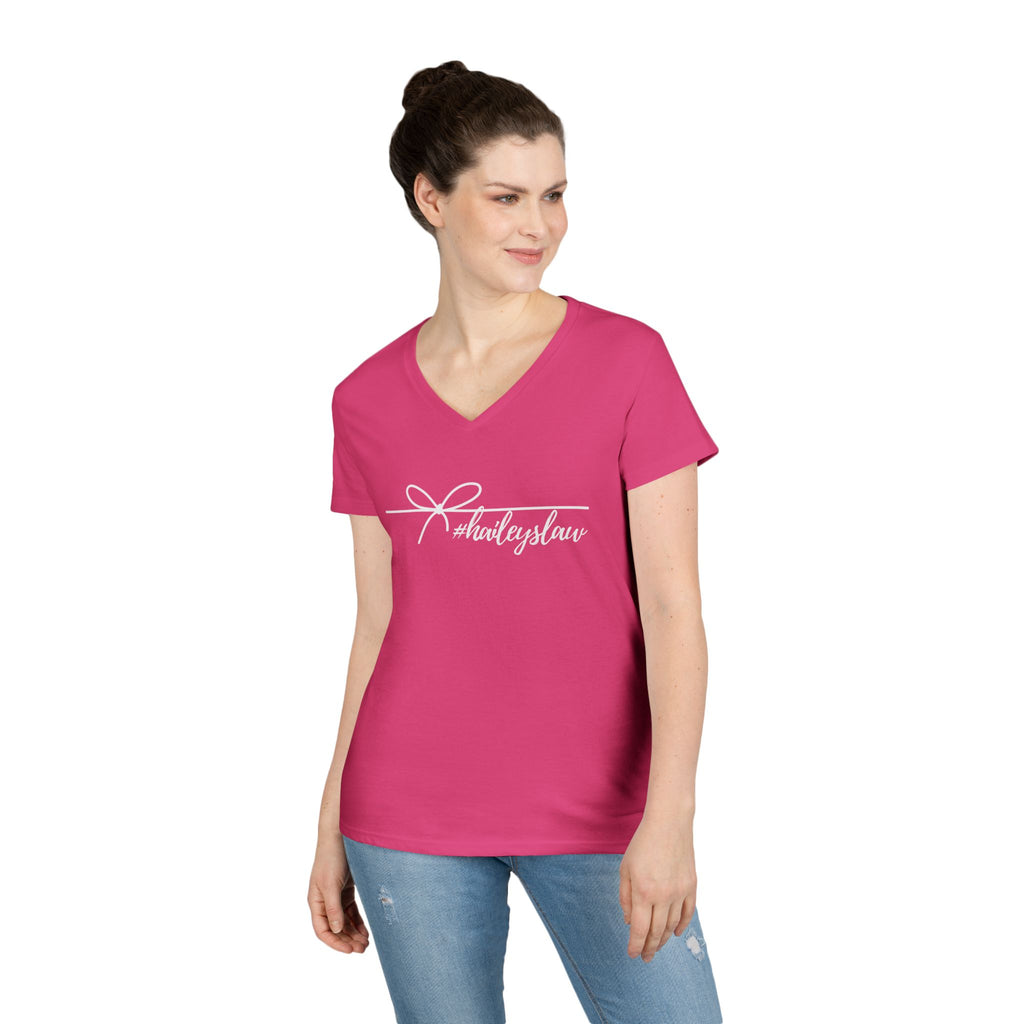 Hailey's Law Signature Script V-Neck Tee