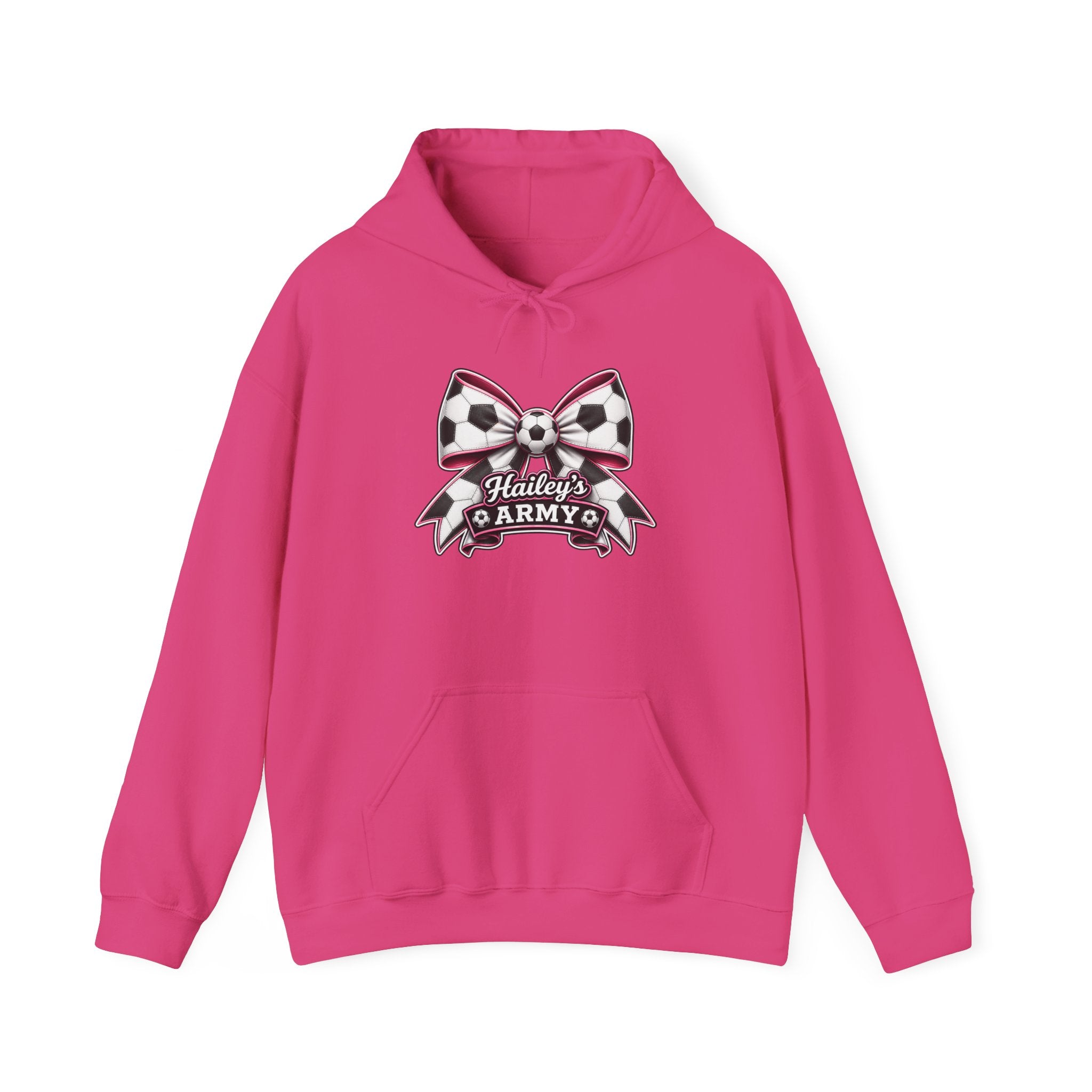 Hailey's Army Soccer Bow Hoodie