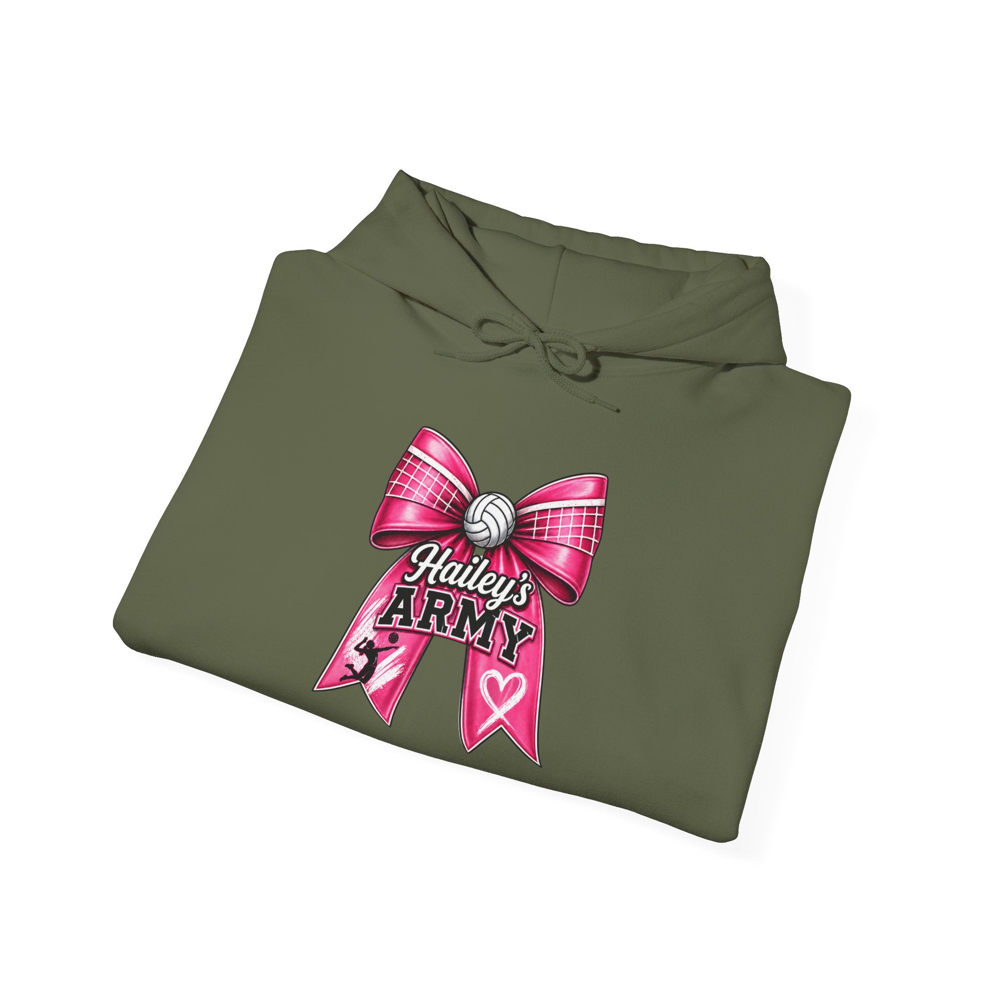Hailey's Army Volleyball Bow Hoodie