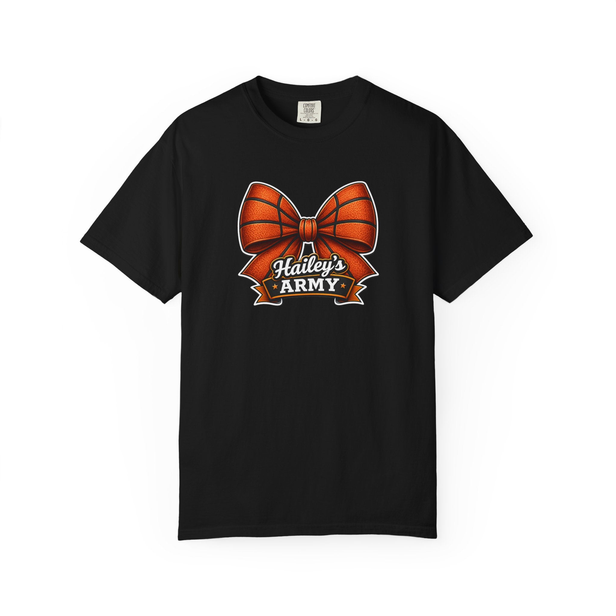 Hailey's Army Basketball Bow Tee