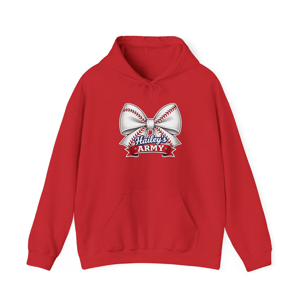 Hailey's Army Baseball Bow Hoodie