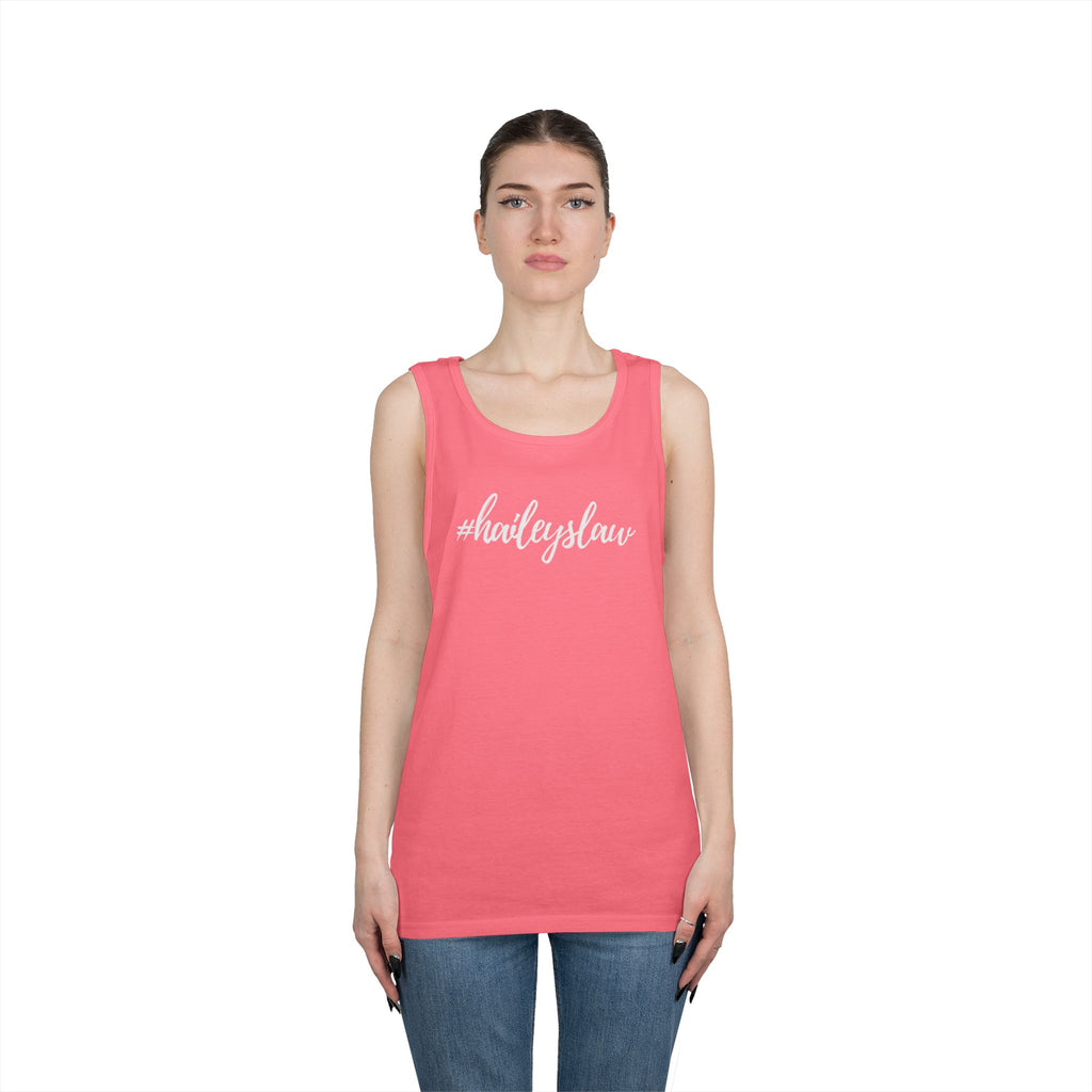 #haileyslaw Hashtag Tank Top