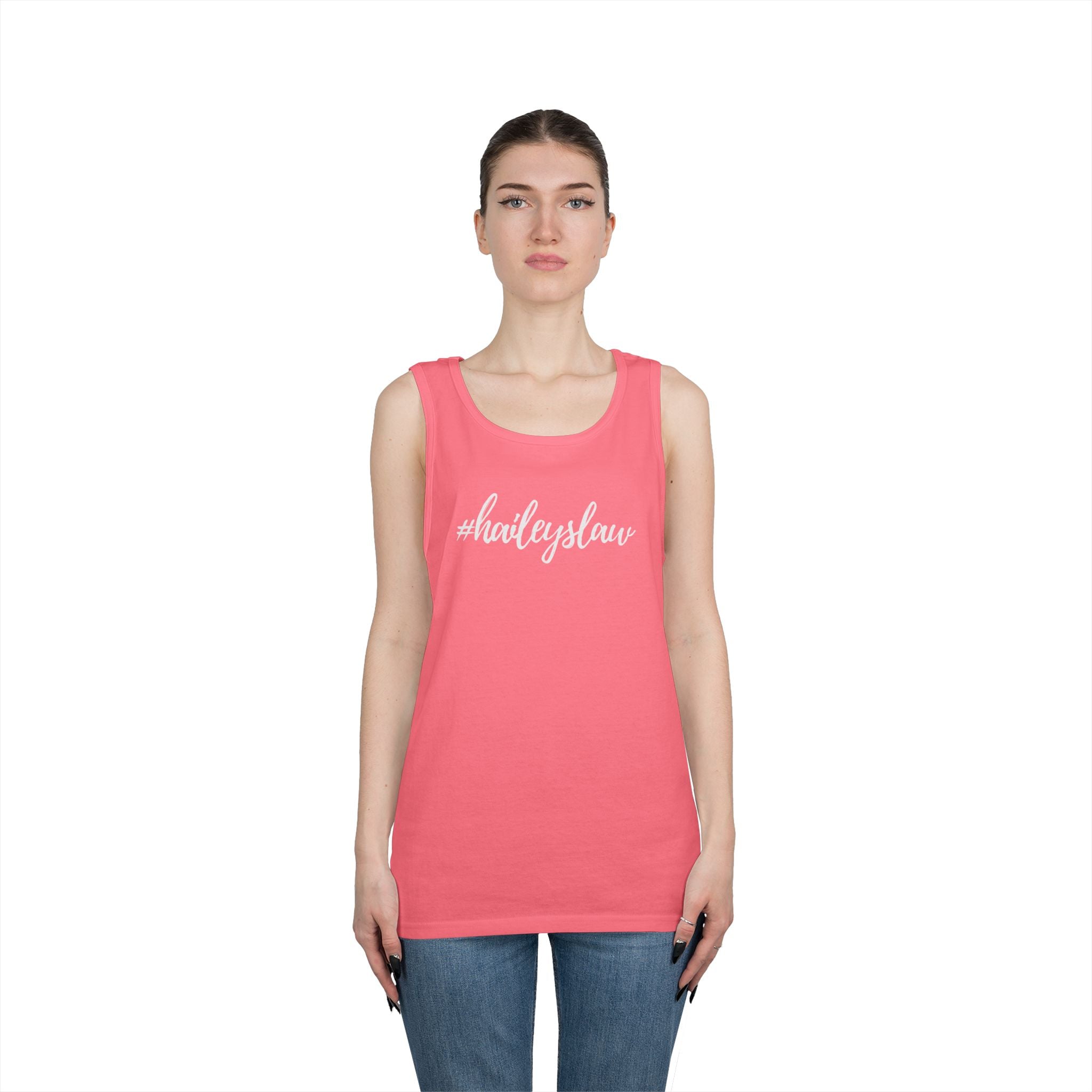 #haileyslaw Hashtag Tank Top