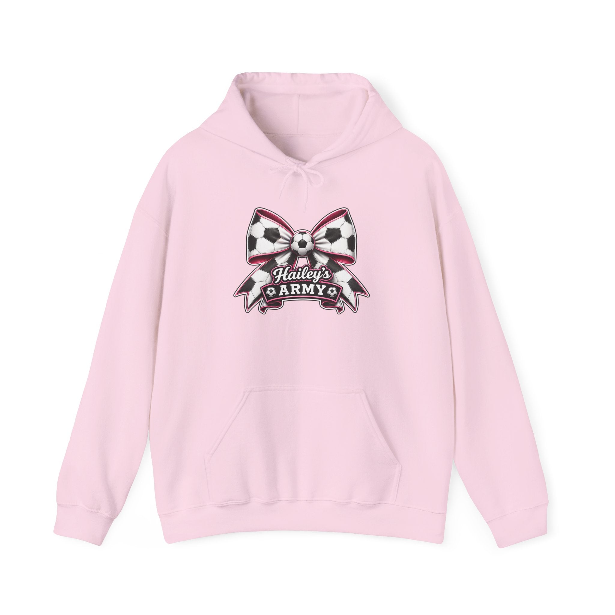 Hailey's Army Soccer Bow Hoodie