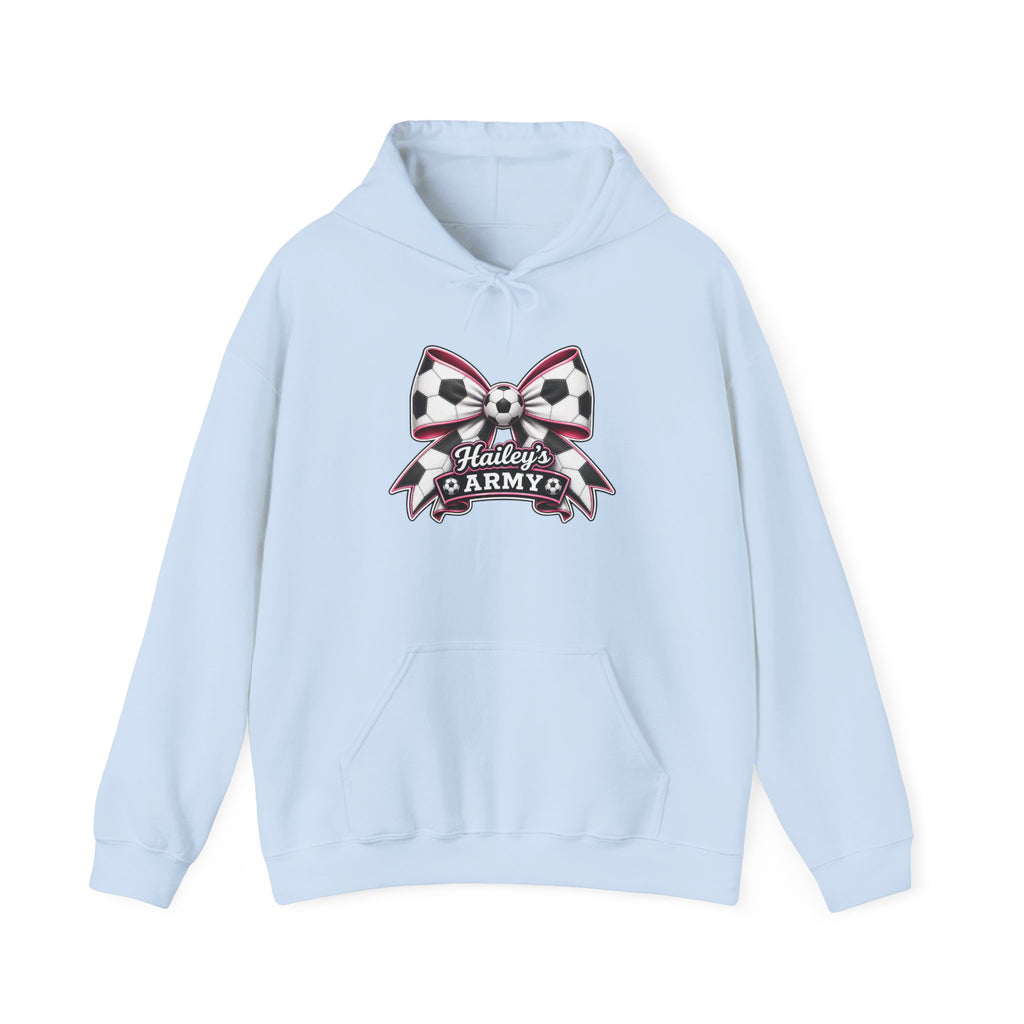 Hailey's Army Soccer Bow Hoodie