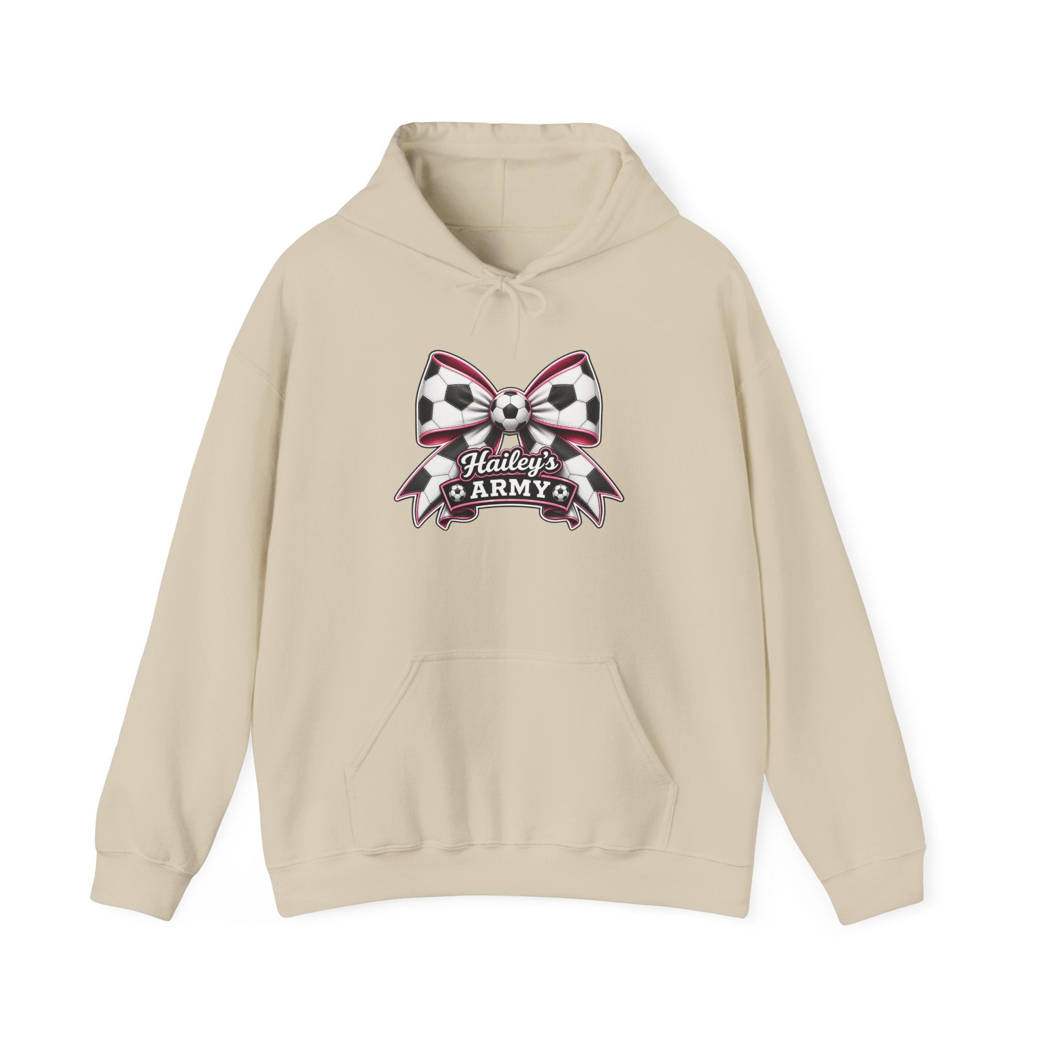 Hailey's Army Soccer Bow Hoodie