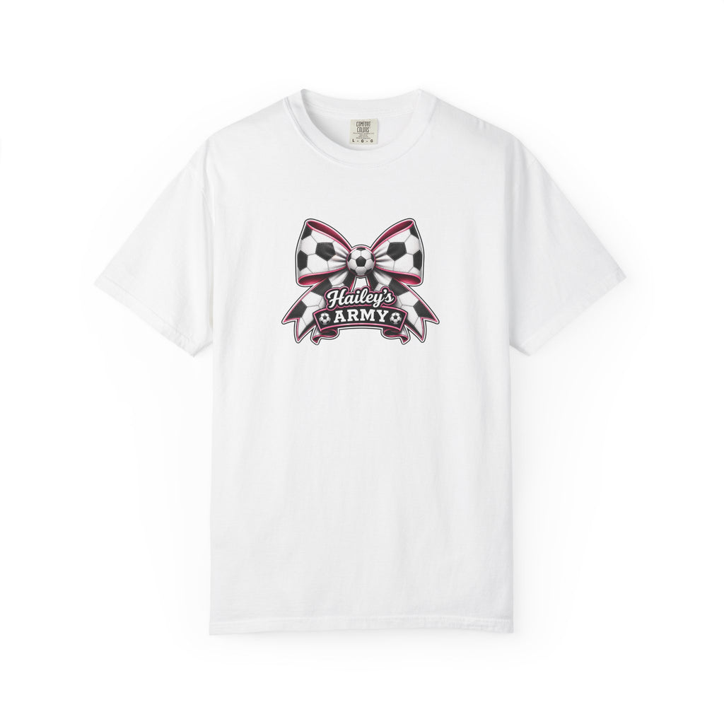 Hailey's Army Soccer Bow Tee