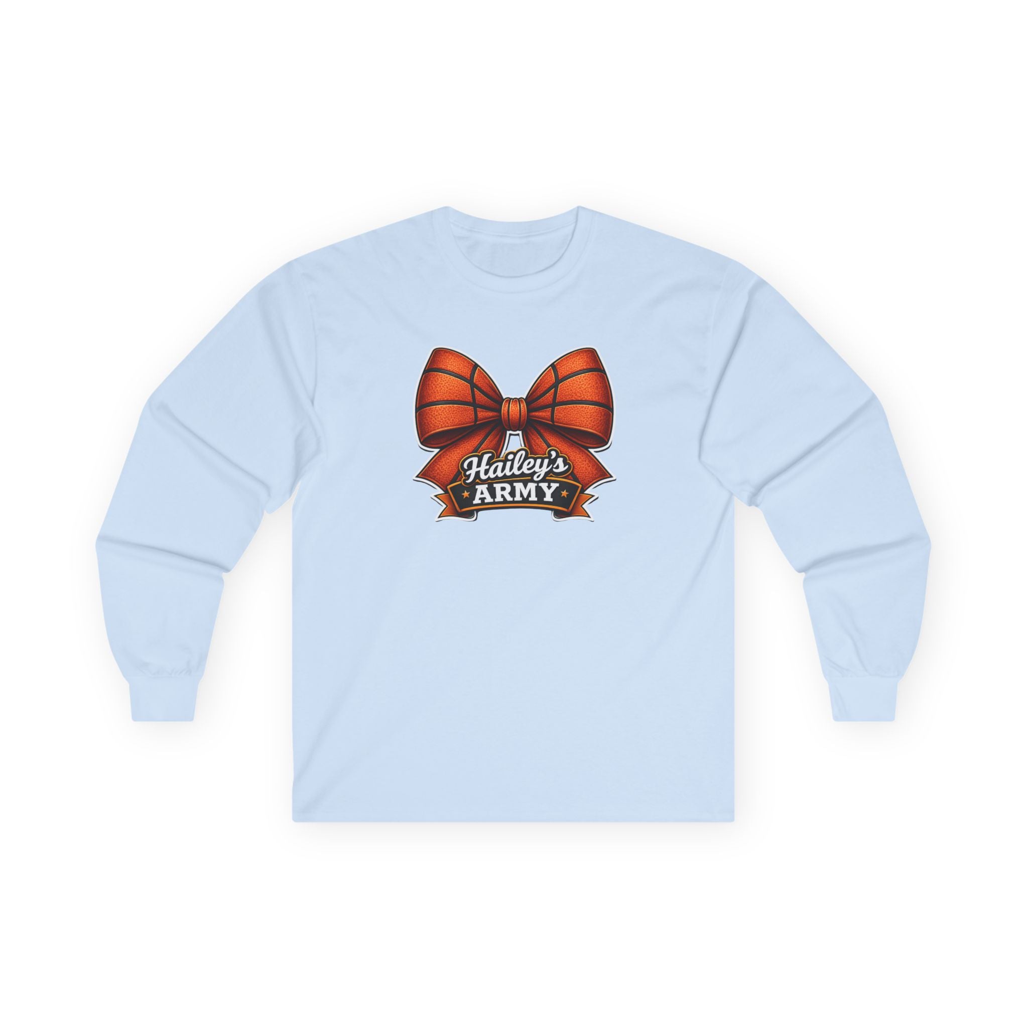 Hailey's Army Basketball Bow Long Sleeve Tee