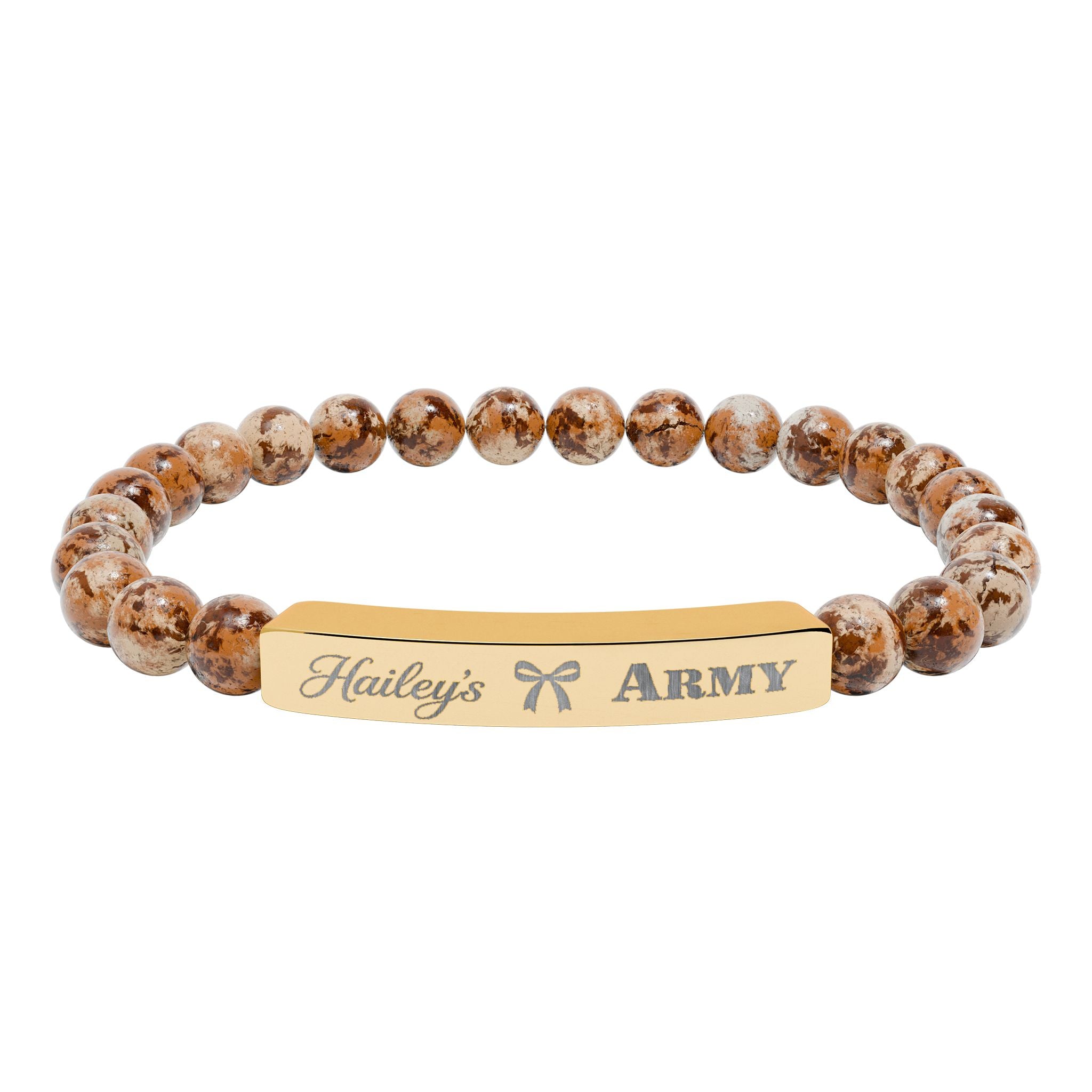 Hailey's Army Beaded Bracelet