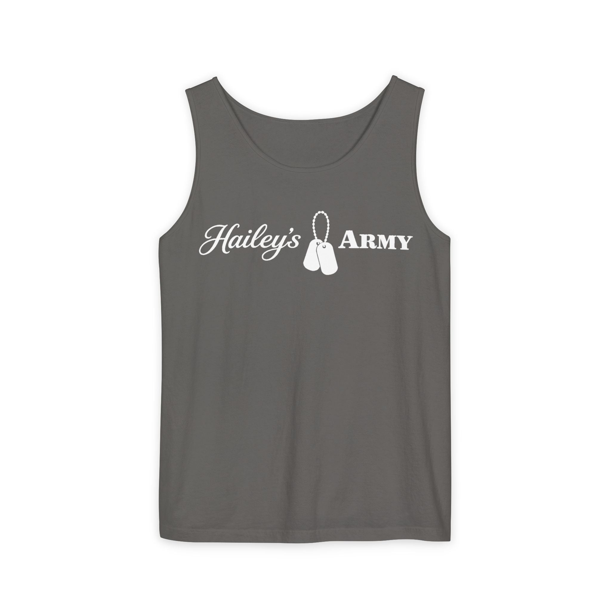 Hailey's Army Dog Tag Tank Top
