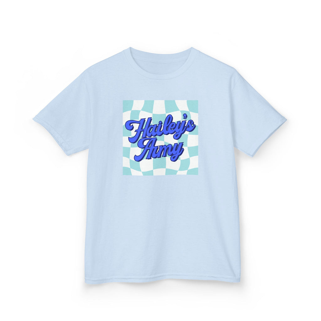 Hailey's Army Blue Retro Checkerboard Tee - YOUTH