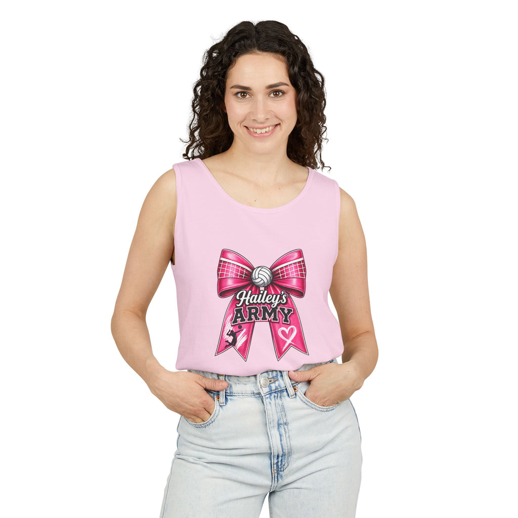 Hailey's Army Volleyball Bow Tank Top