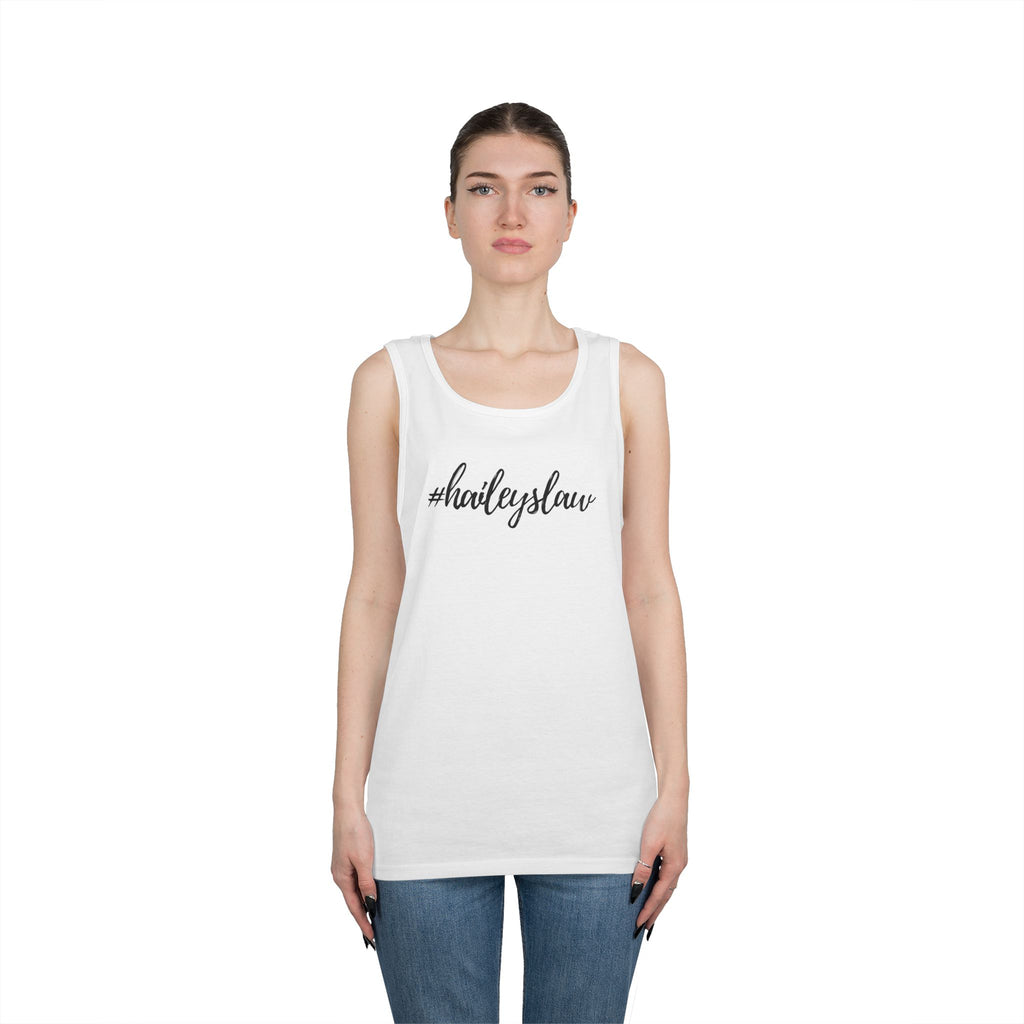 #haileyslaw Hashtag Tank Top