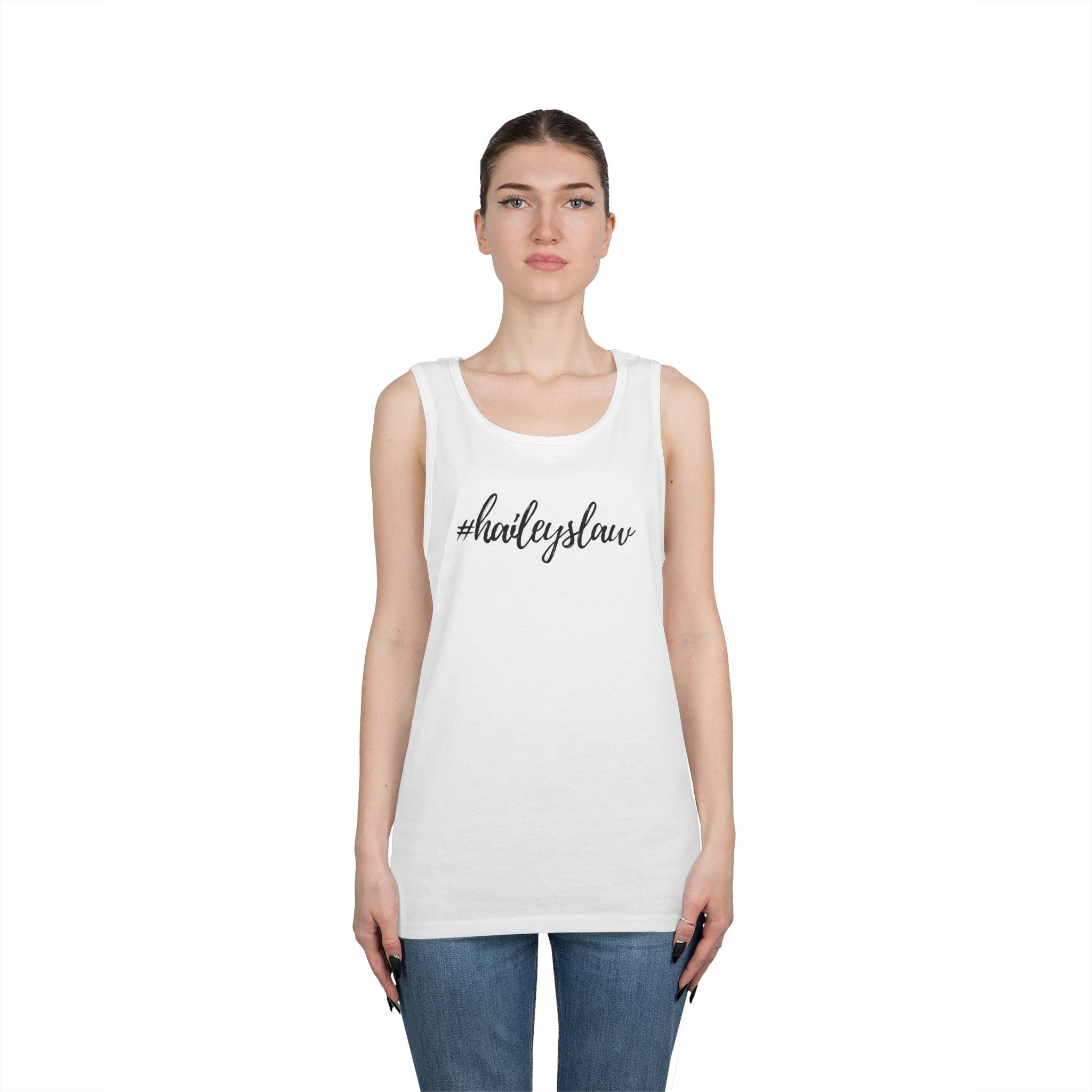 #haileyslaw Hashtag Tank Top