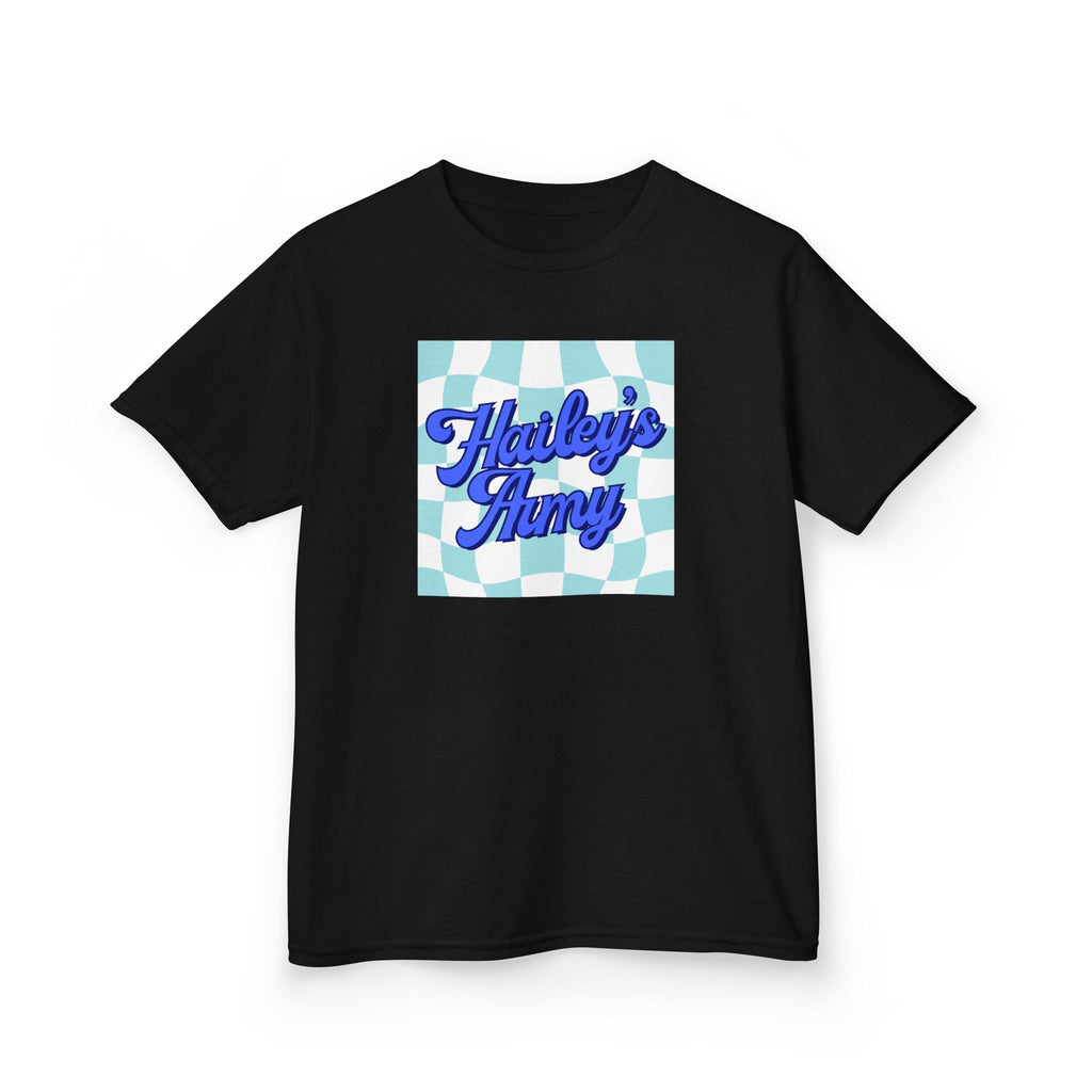 Hailey's Army Blue Retro Checkerboard Tee - YOUTH
