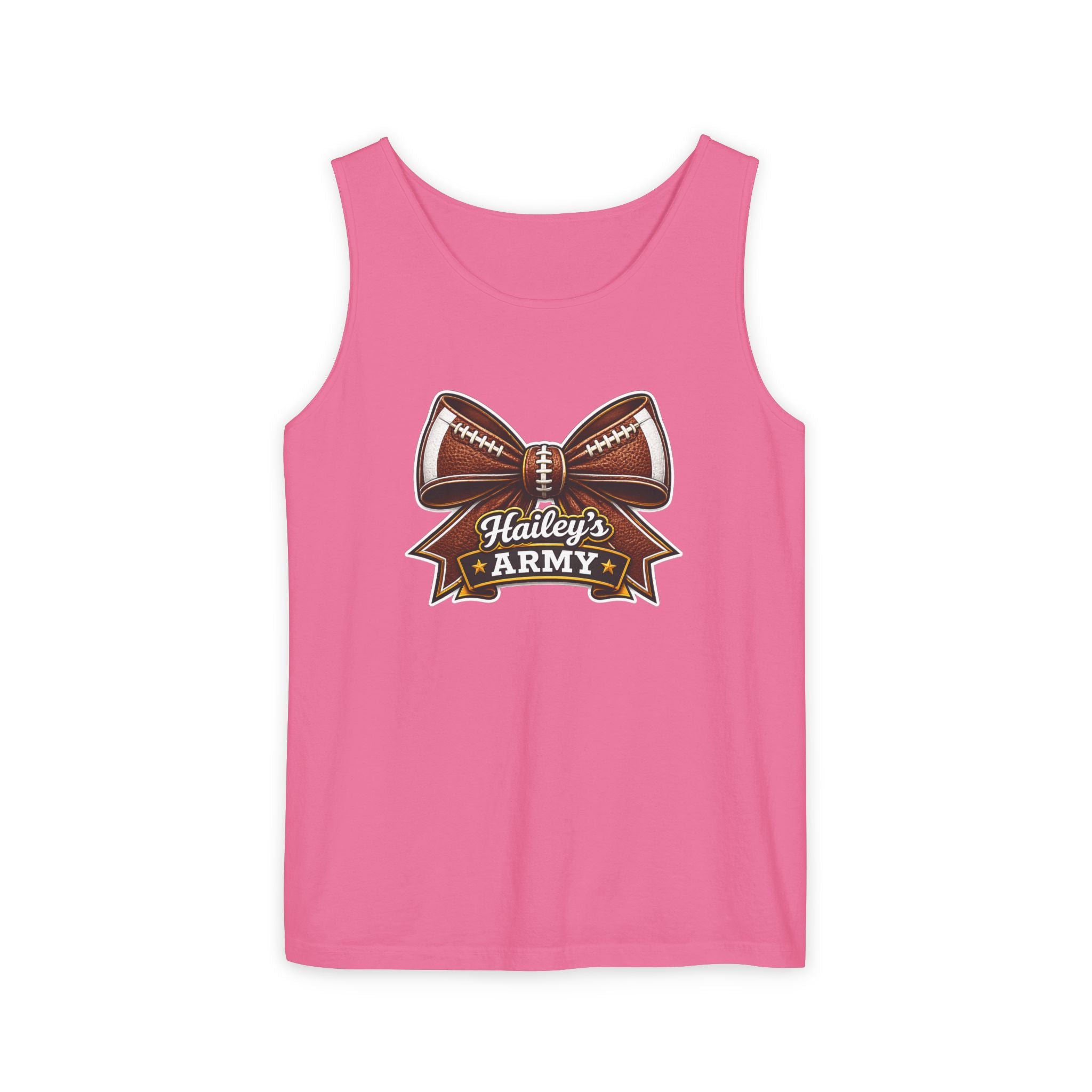 Hailey's Army Football Bow Tank Top