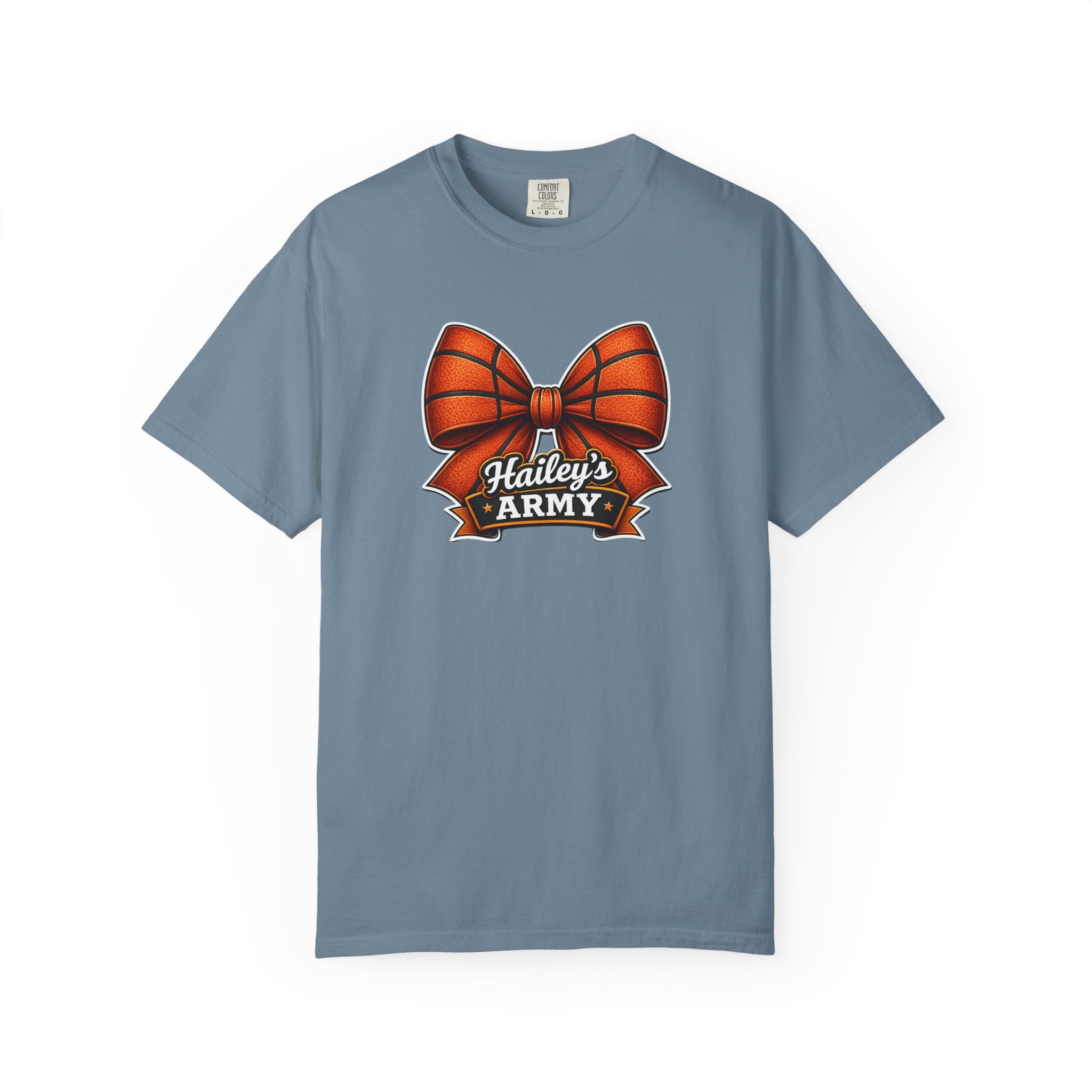 Hailey's Army Basketball Bow Tee