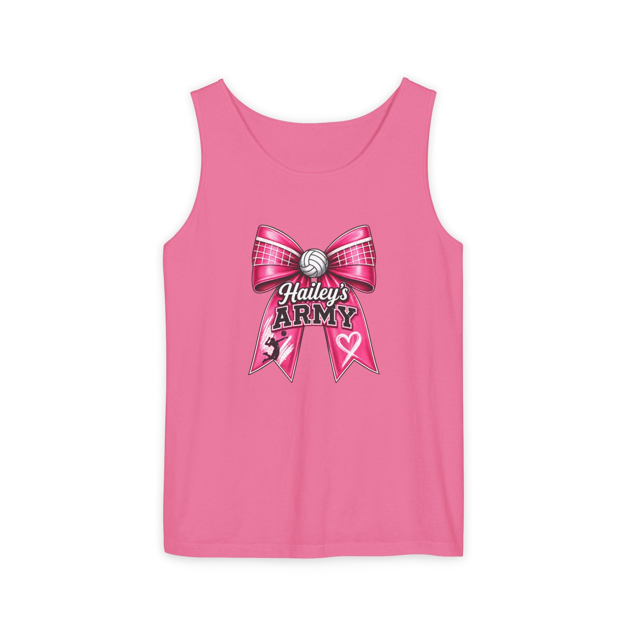 Hailey's Army Volleyball Bow Tank Top